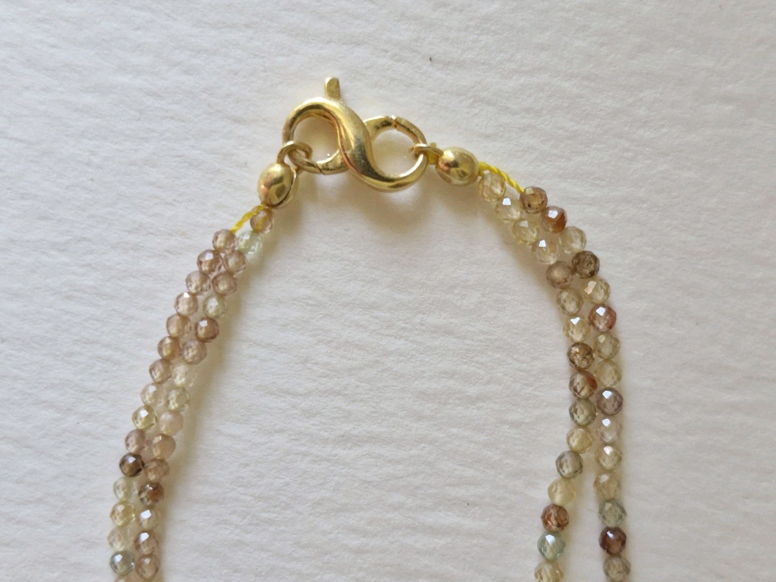 Natural ZIRCON Necklace 70cm With Akoya Pearls CROSS Removable.