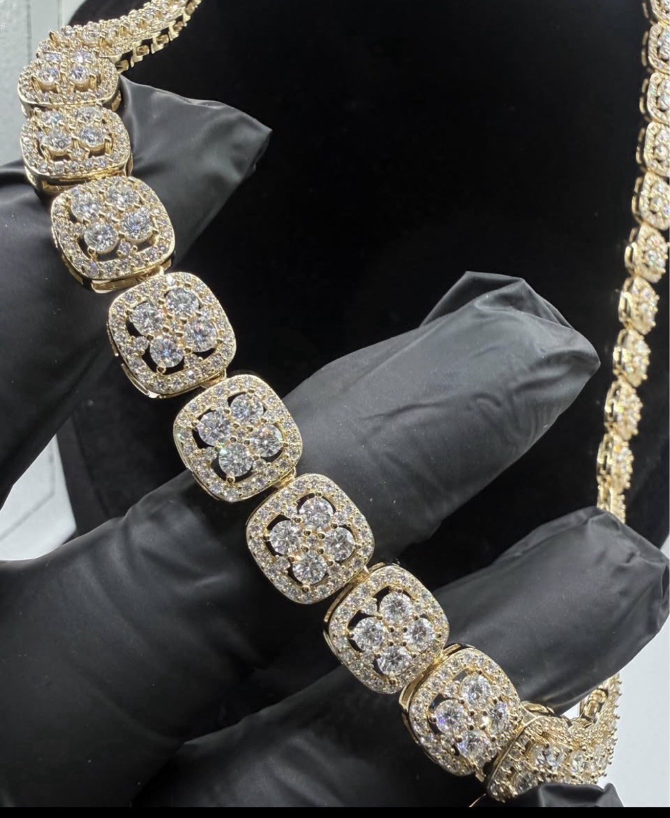 10mm Gold Vermeil Sterling Silver 925 Vvsd Moissanite 22” Long