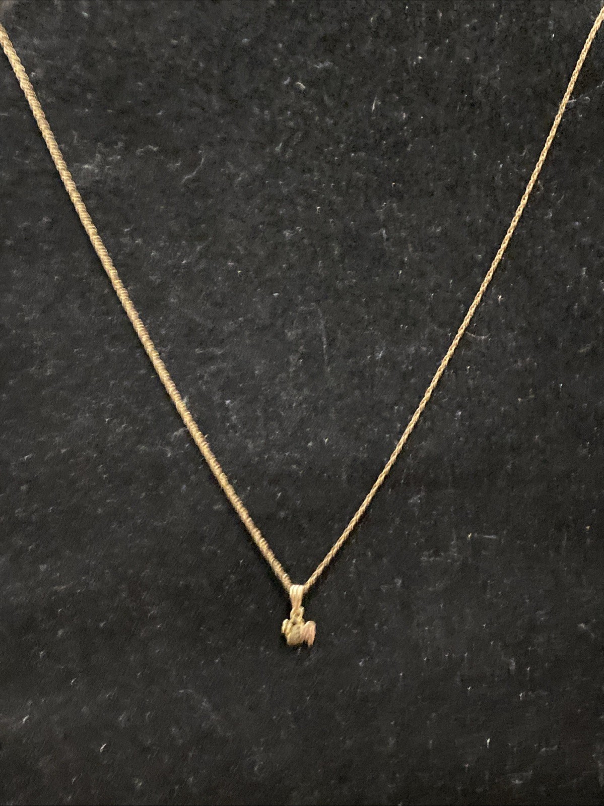 Petite Vtg RCG Black Hills Gold 10&12K solid gold Pendent With 14k GF Chain