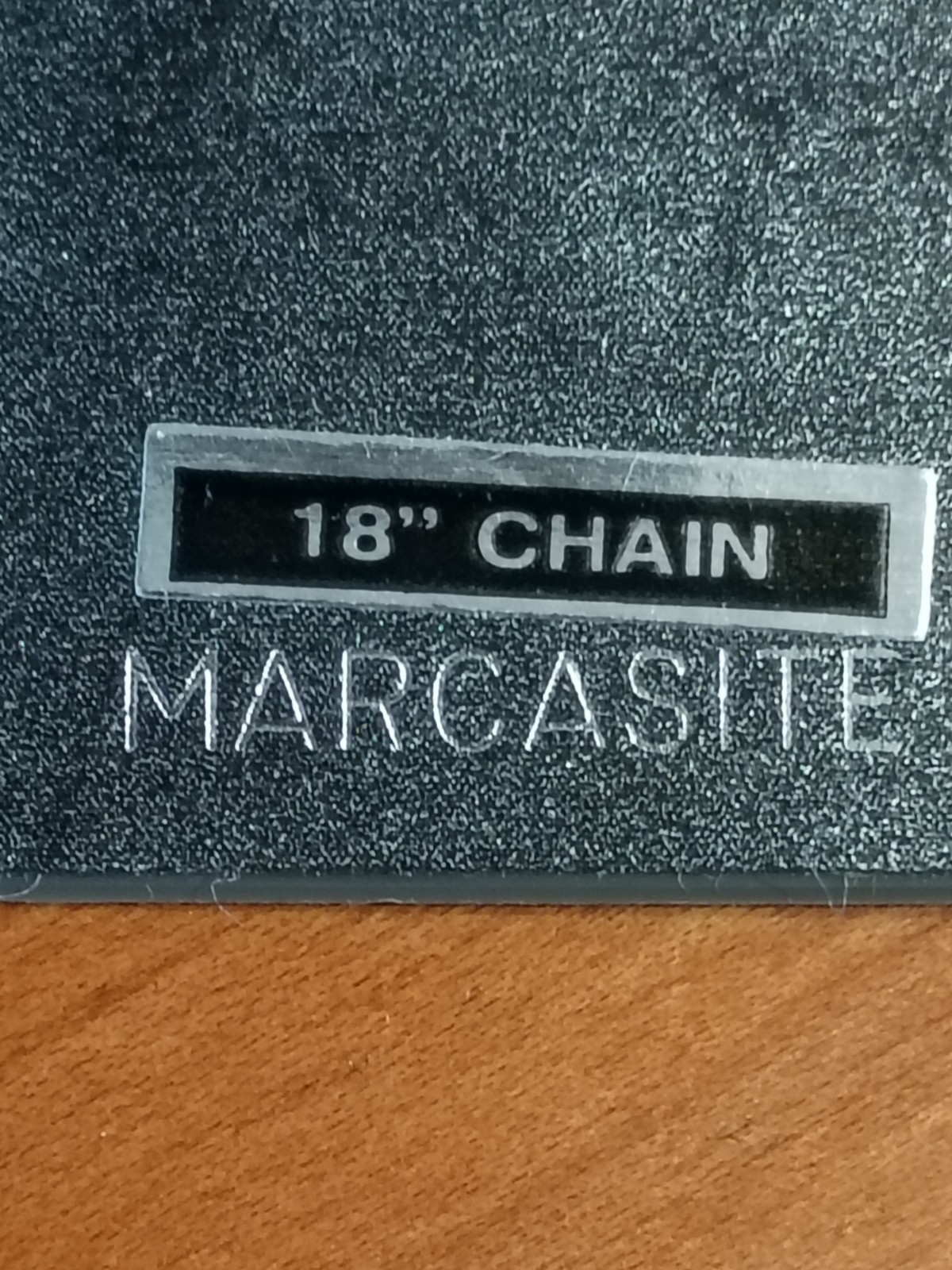 Sterling Silver Marcasite 18 Inch Chain With Original Packaging