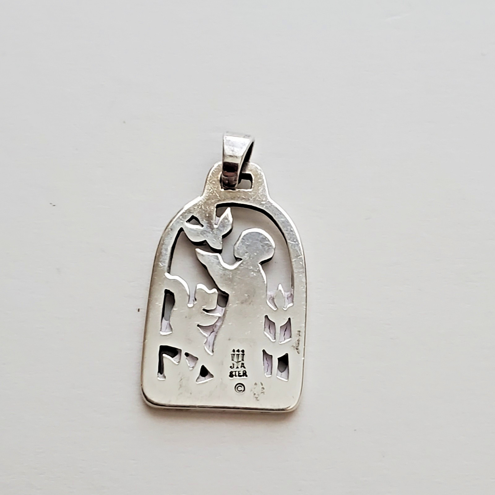 Retired James Avery St. Francis Loves The Animals Sterling Silver Pendant