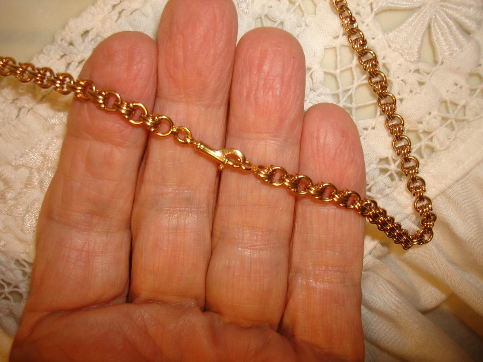Vtg 18k Yellow Gold France Chain Necklace 23.5″ L / 5.12 mm Wide / 22.6 Grams