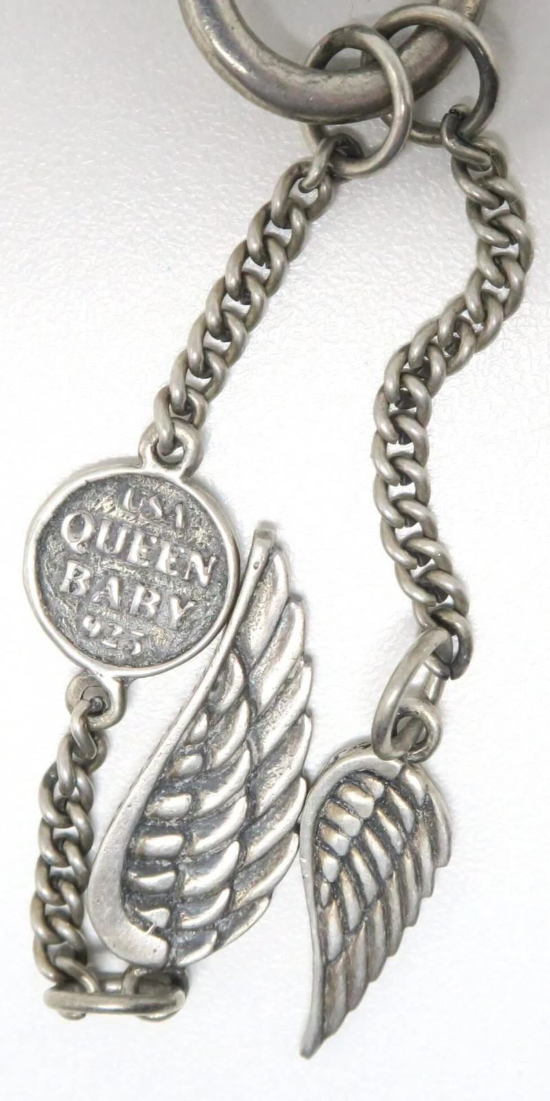 King & Queen Baby Sterling Silver Necklace 23.5″ 40.8g .925 29986