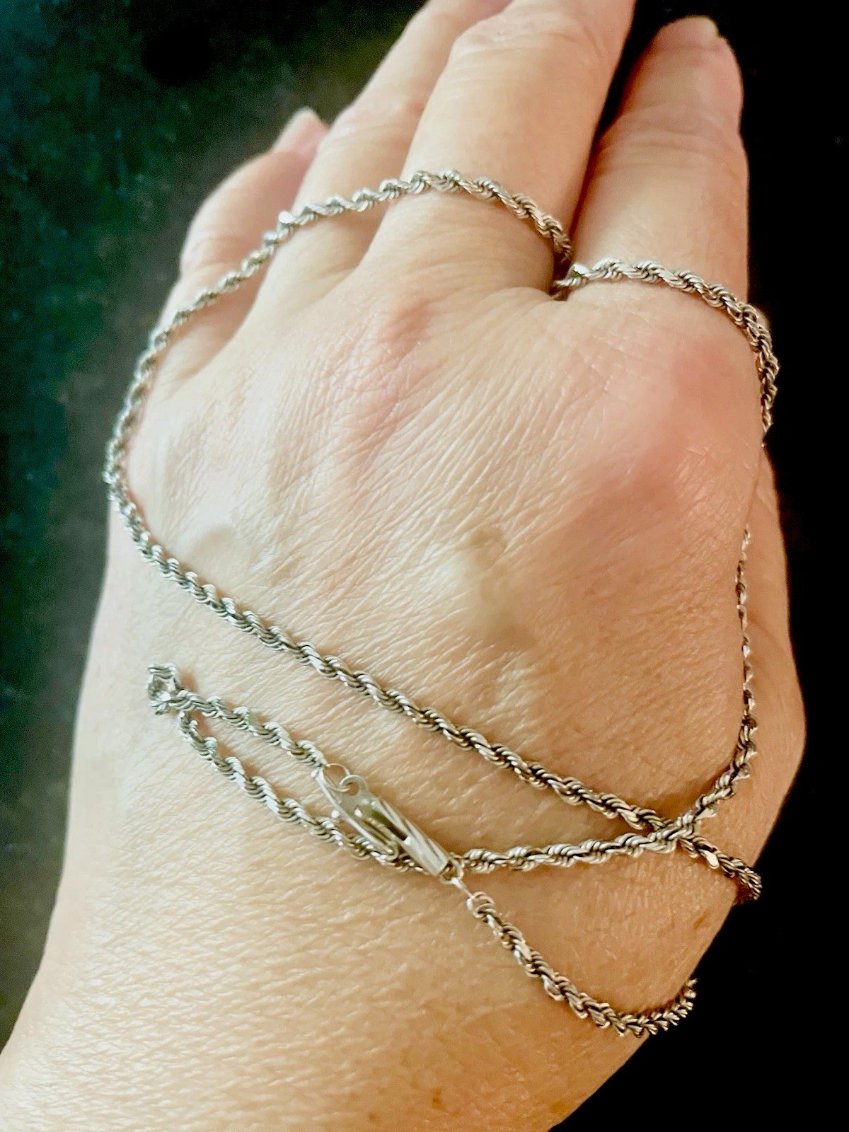Excellent Michael Anthony 18”L 3mm Solid 14K White Gold Chain Necklace 6.45Grams