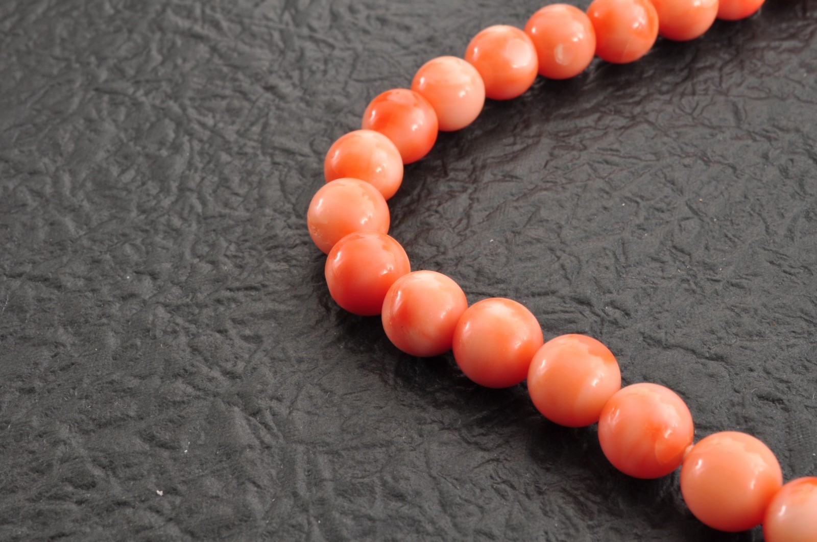 925 silver craps Pink coral necklace (17.3in, 370ct) 925 silver with Certificate