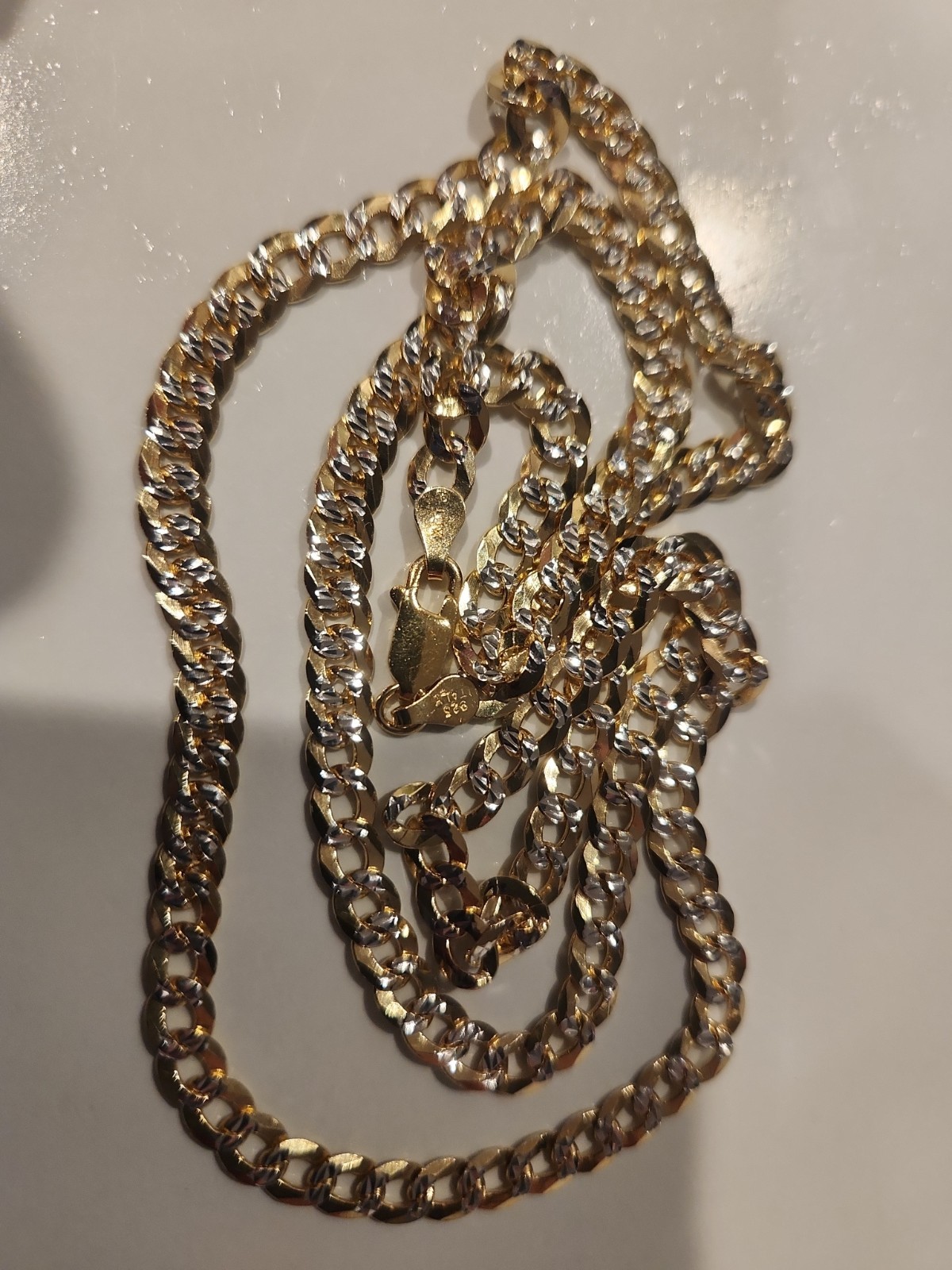 4mm 18 Grams 26″ Diamond Cut Cuban Necklace. Solid 925 Made in Italy 🇮🇹
