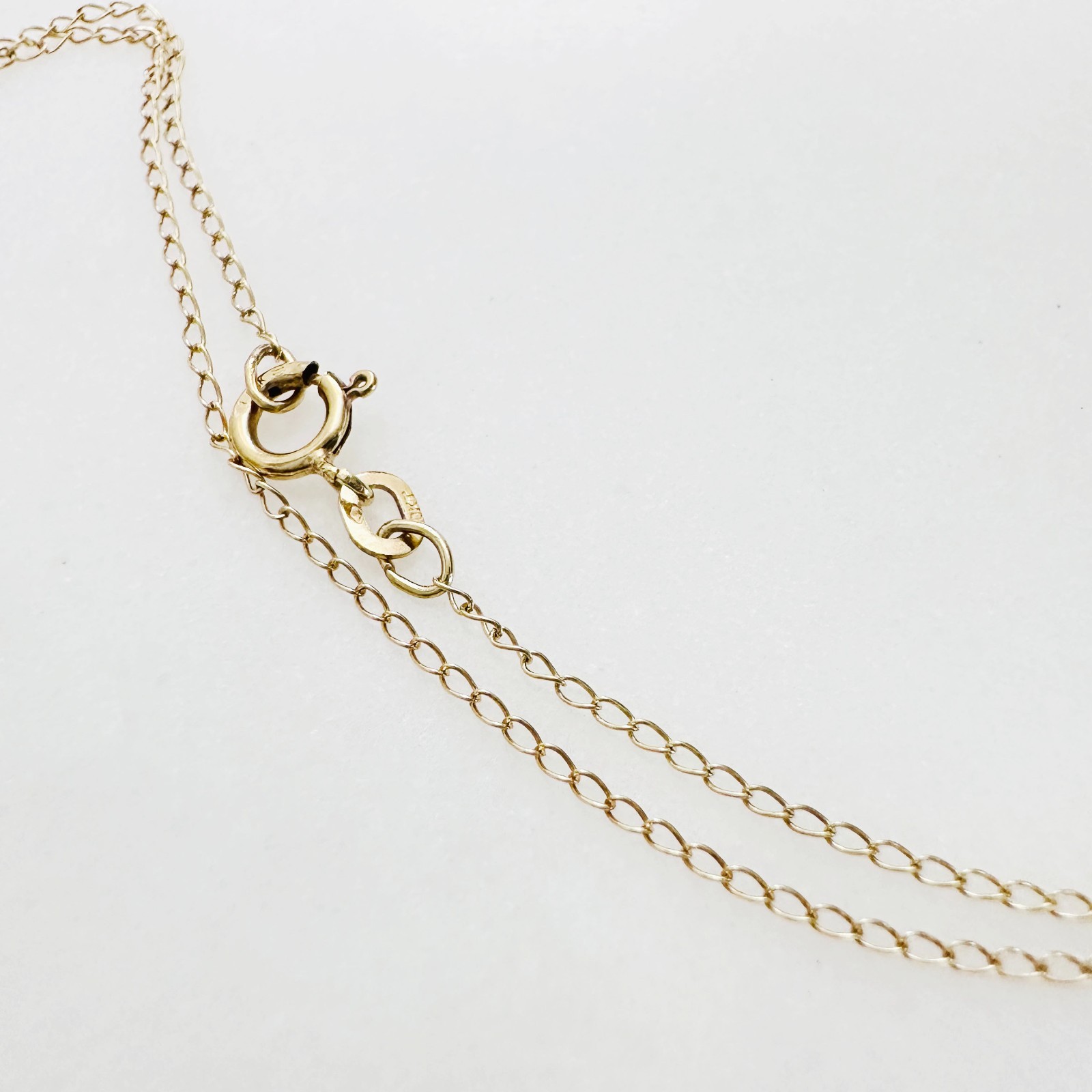 Solid 10K Yellow Gold Thin Cable Link Chain Necklace, .8mm, 18 1/4″, 0.4g