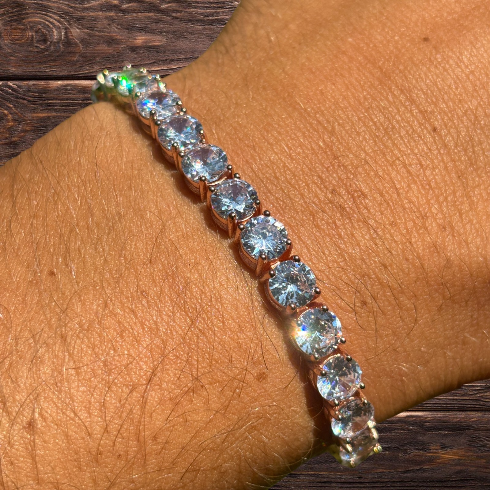 6mm Tennis Bracelet – Moissanite Or CZ – 925 Silver or 14k Gold/Rose Vermeil