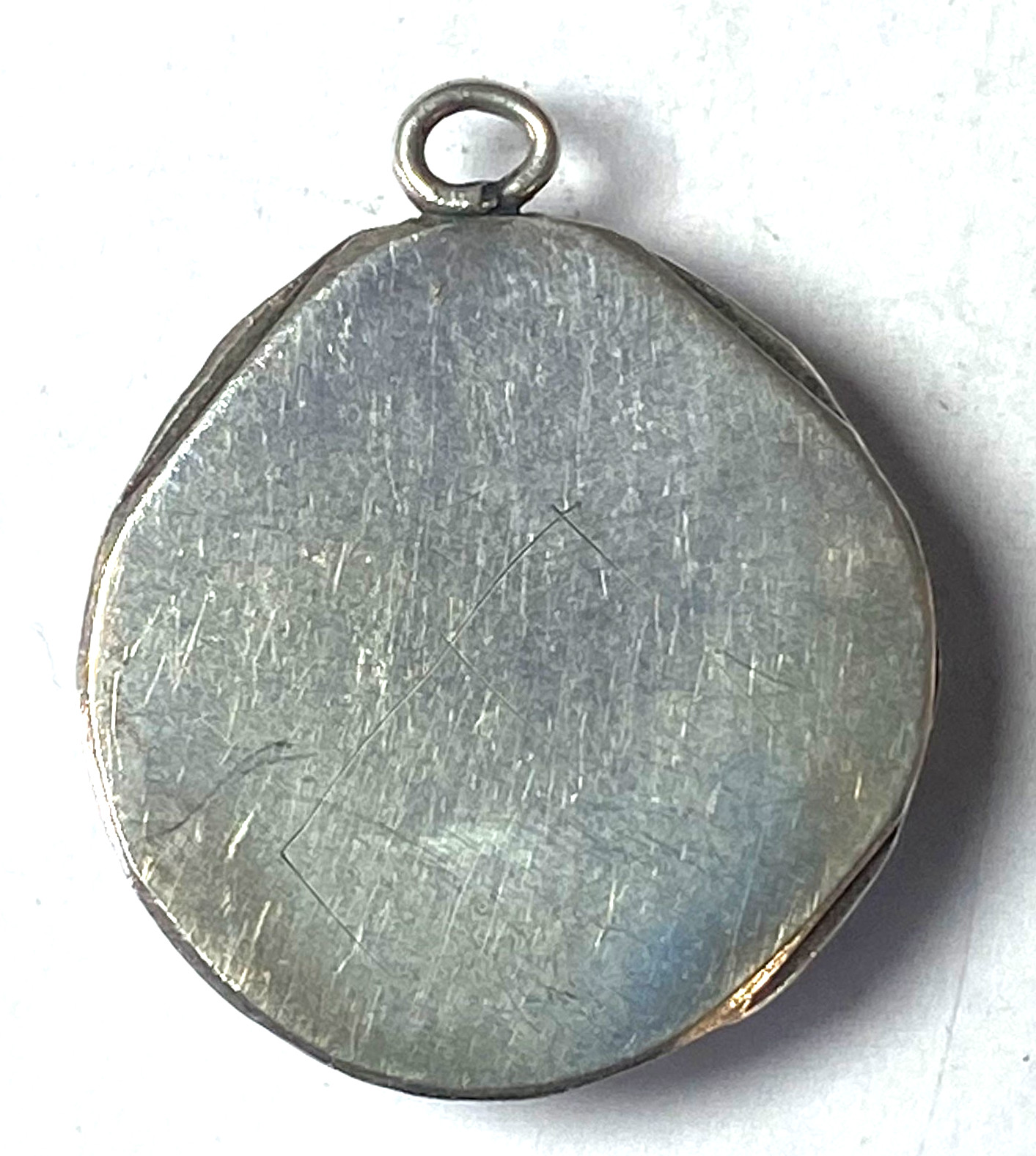 Sterling Silver Round Turquoise Pendant 30mm x 26mm