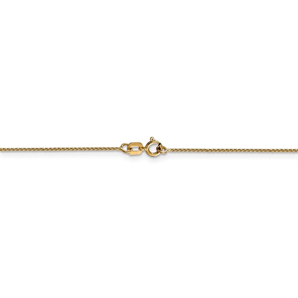 14k Yellow Gold Diamond-Cut 0.65mm Spiga Pendant Chain Necklace 16 Inch