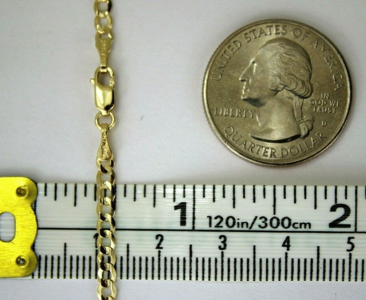 10K Solid Gold Cuban Link Necklace Chain Bracelet for Men Women 3mm~14mm 7″~30″