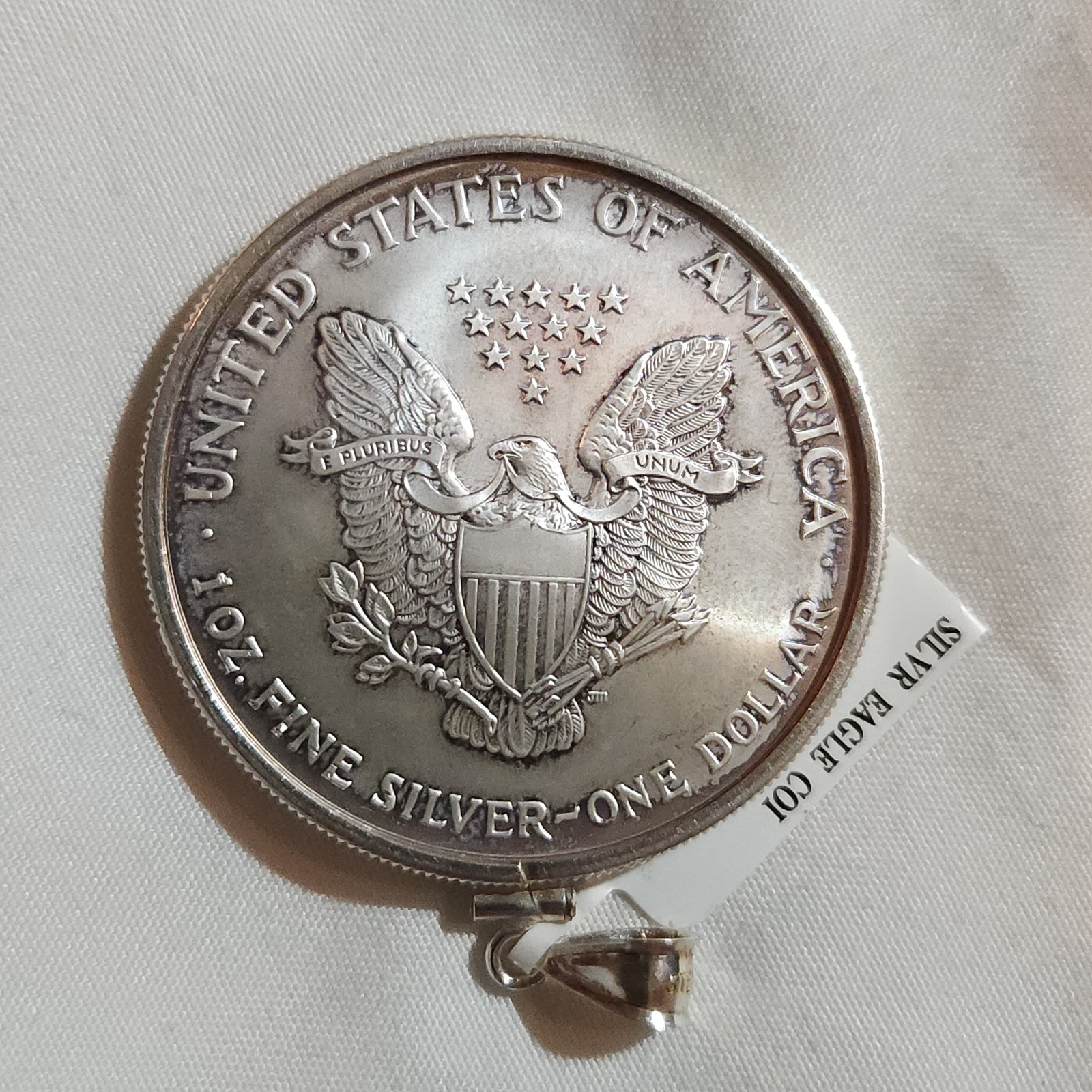 2007 Silver Eagle Dollar Sterling Pendant NWT