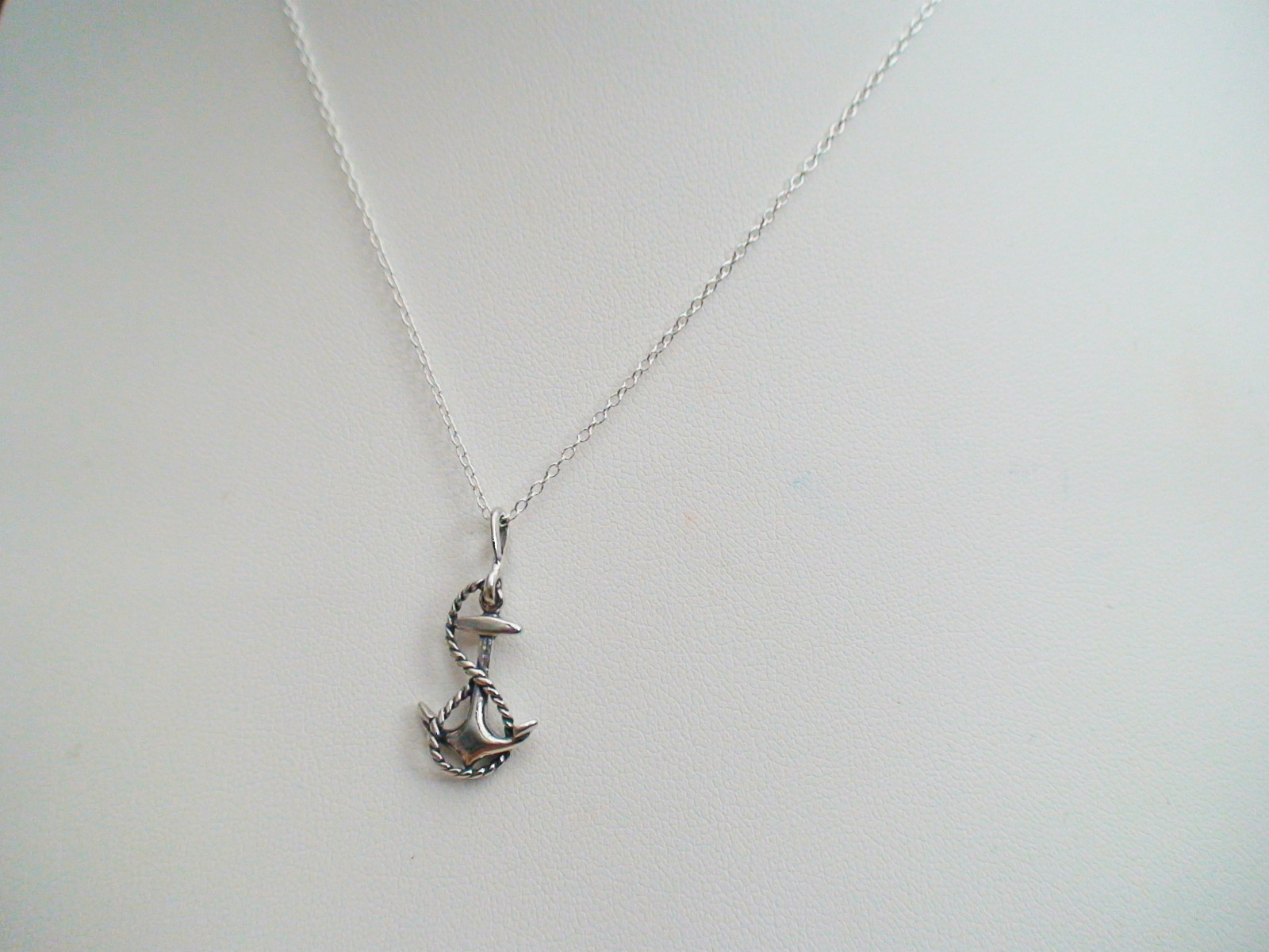 Anchor Necklace – 925 Sterling Silver – Anchor Charm *NEW* Nautical Sailor Beach