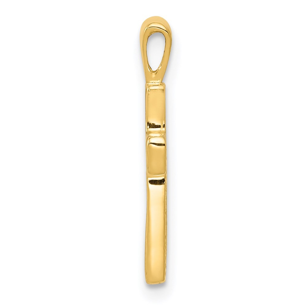 14k Yellow Gold Cross Charm Pendant for Women 0.69gm L-0.75 in,W-0.4 in