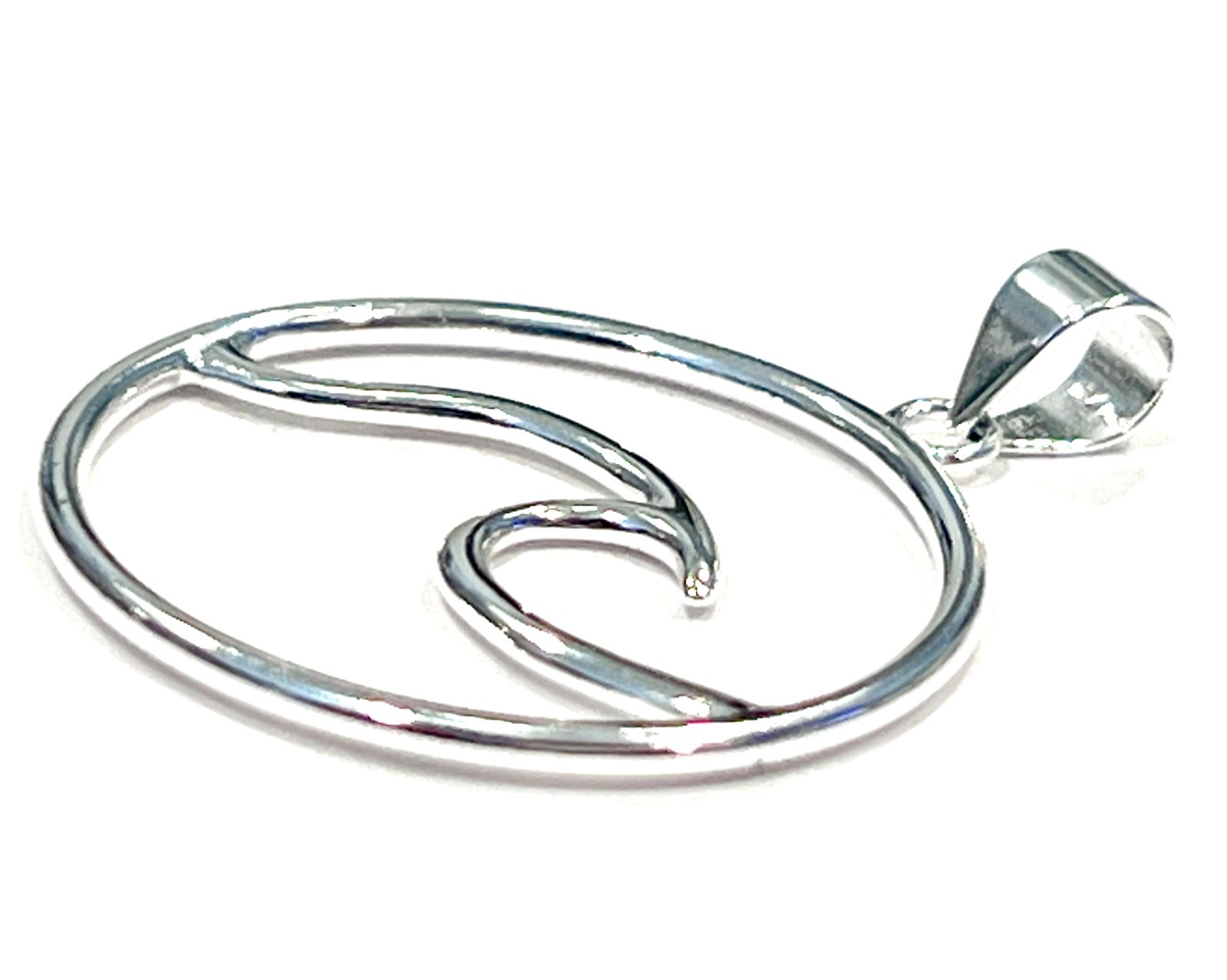 Wave Beach Theme Sterling Silver Contemorary Pendant – Brand NEW