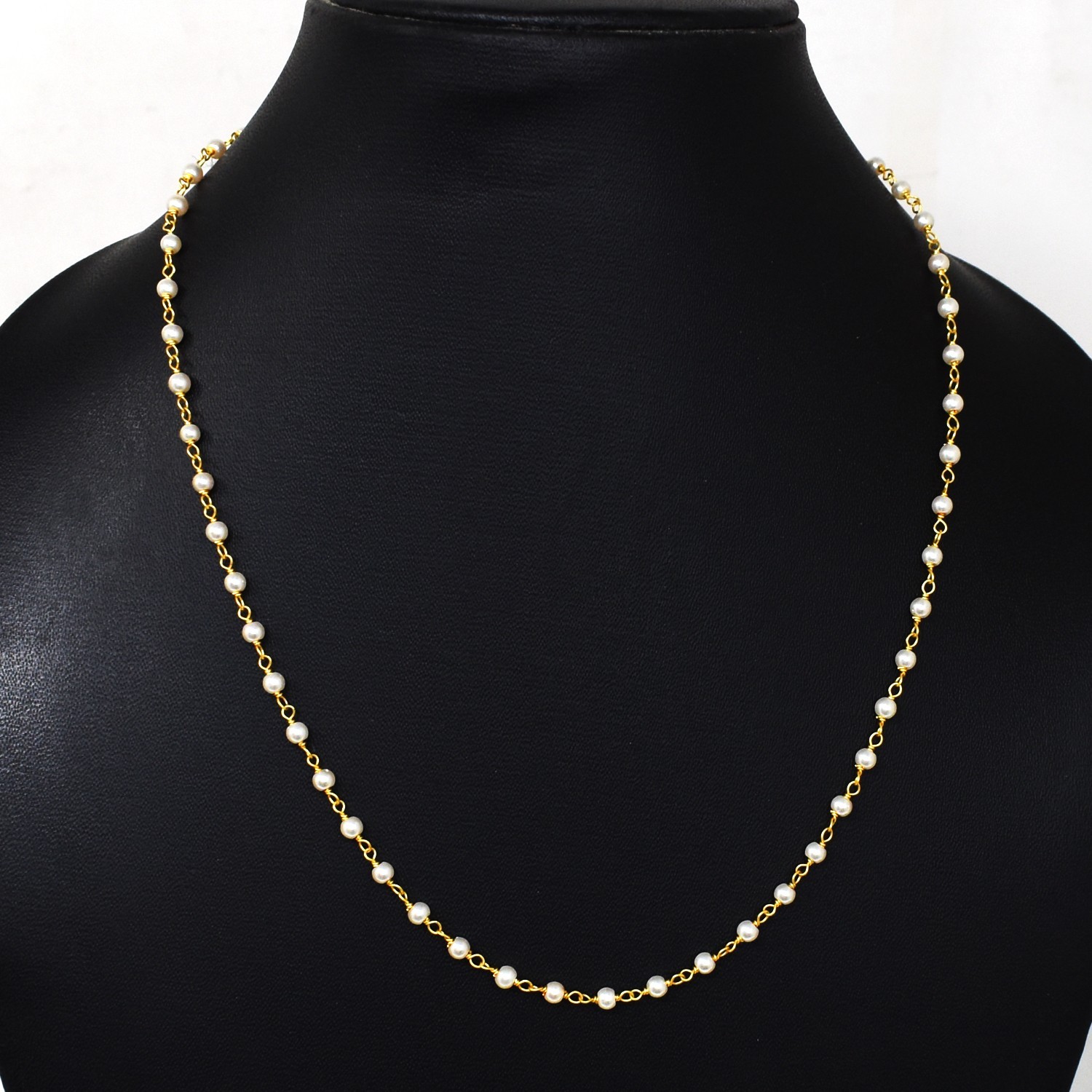 Very Attractive Fresh Water Pearl 5.00 Gms Shinning Beaded Necklace RK 20 AZ8