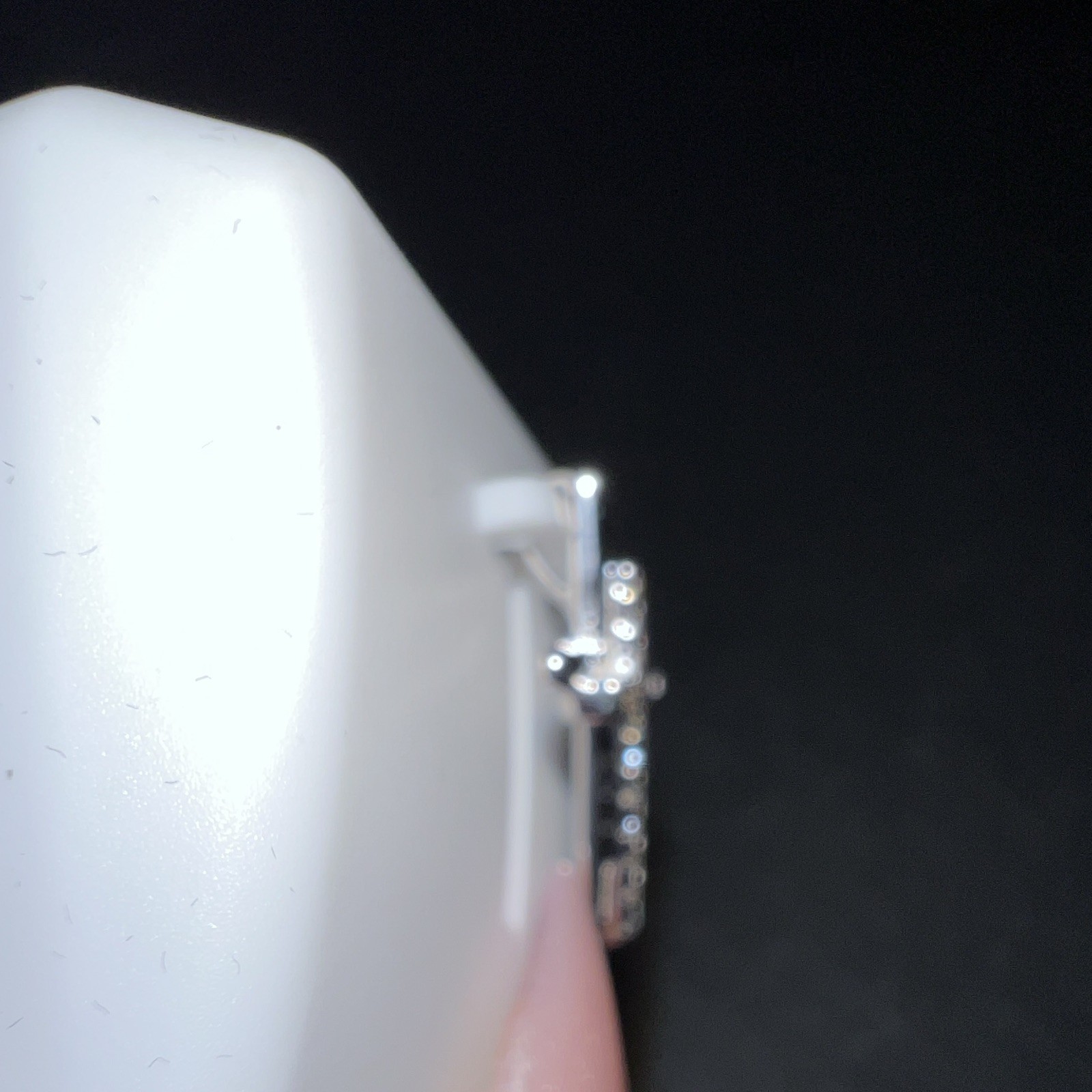 Sterling Silver 925 Moissanite Cross Pendant White/Colorless 0.5 CTW Religious