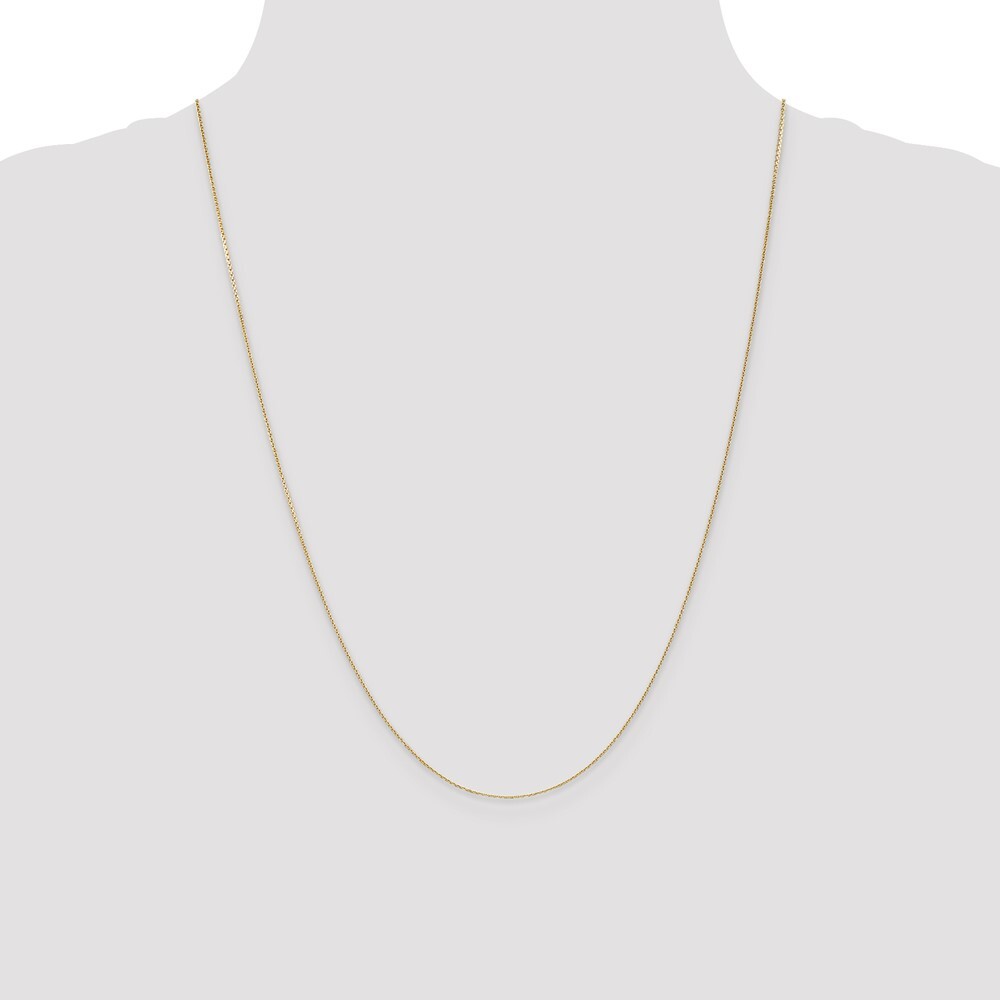 14k Yellow Gold 0.65mm Cable Chain Necklace 24″ with Lobster Clasp 1.38g