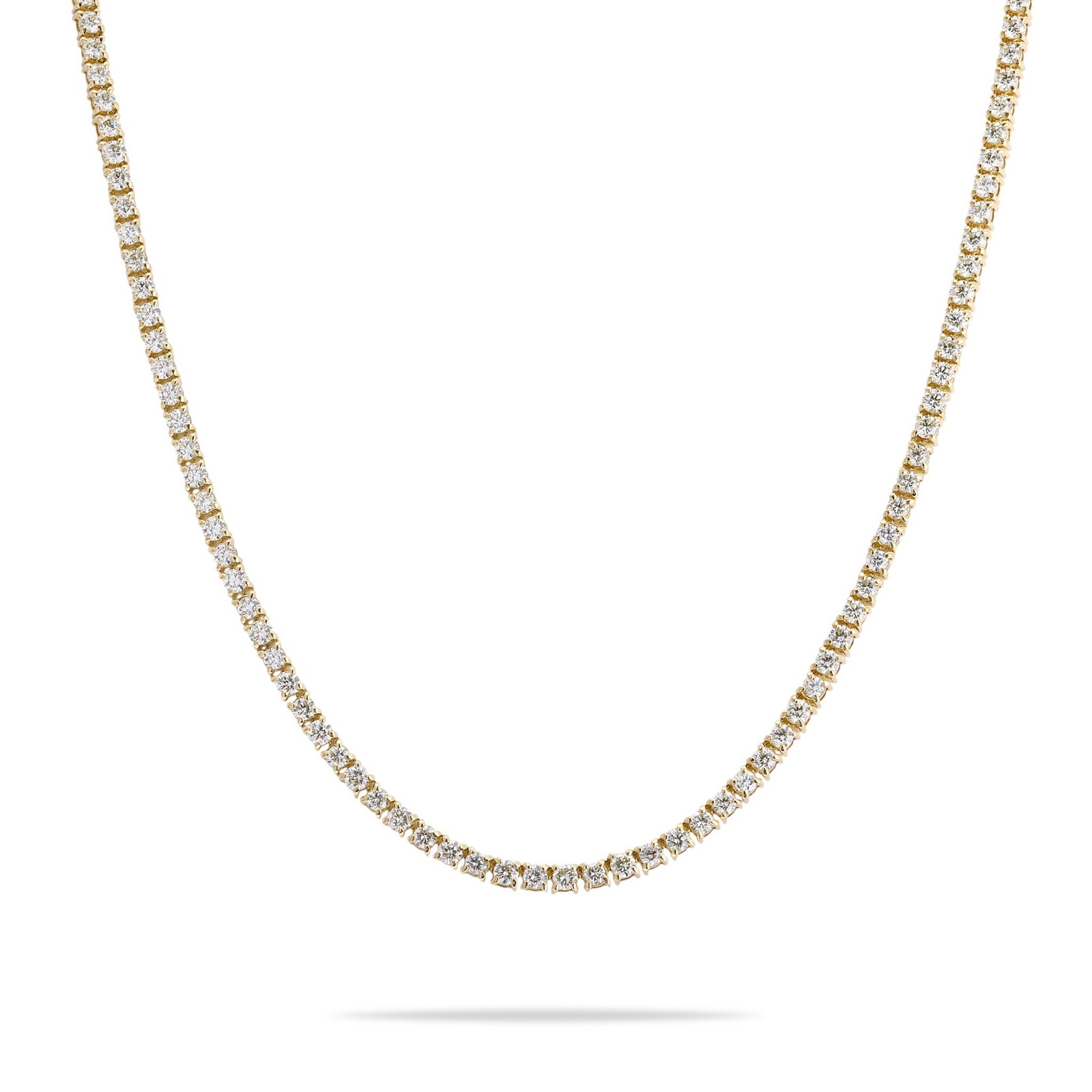 K18 yellow gold Diamond 10.01ct Necklace 49cm Pre-owned Unisex
