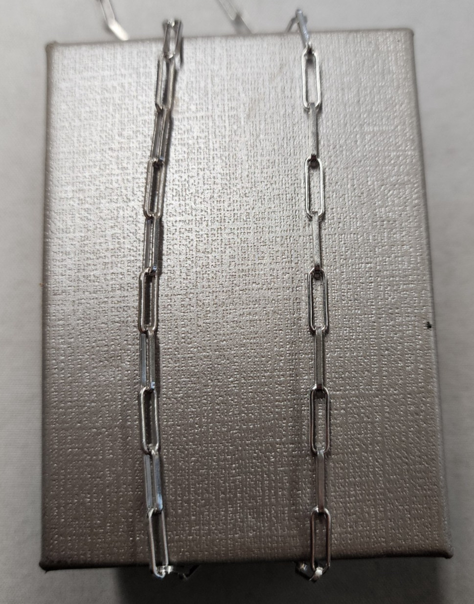 Shop LC Italian 3mm Paper Clip Chain Sterling Silver 7.8g Necklace 20″