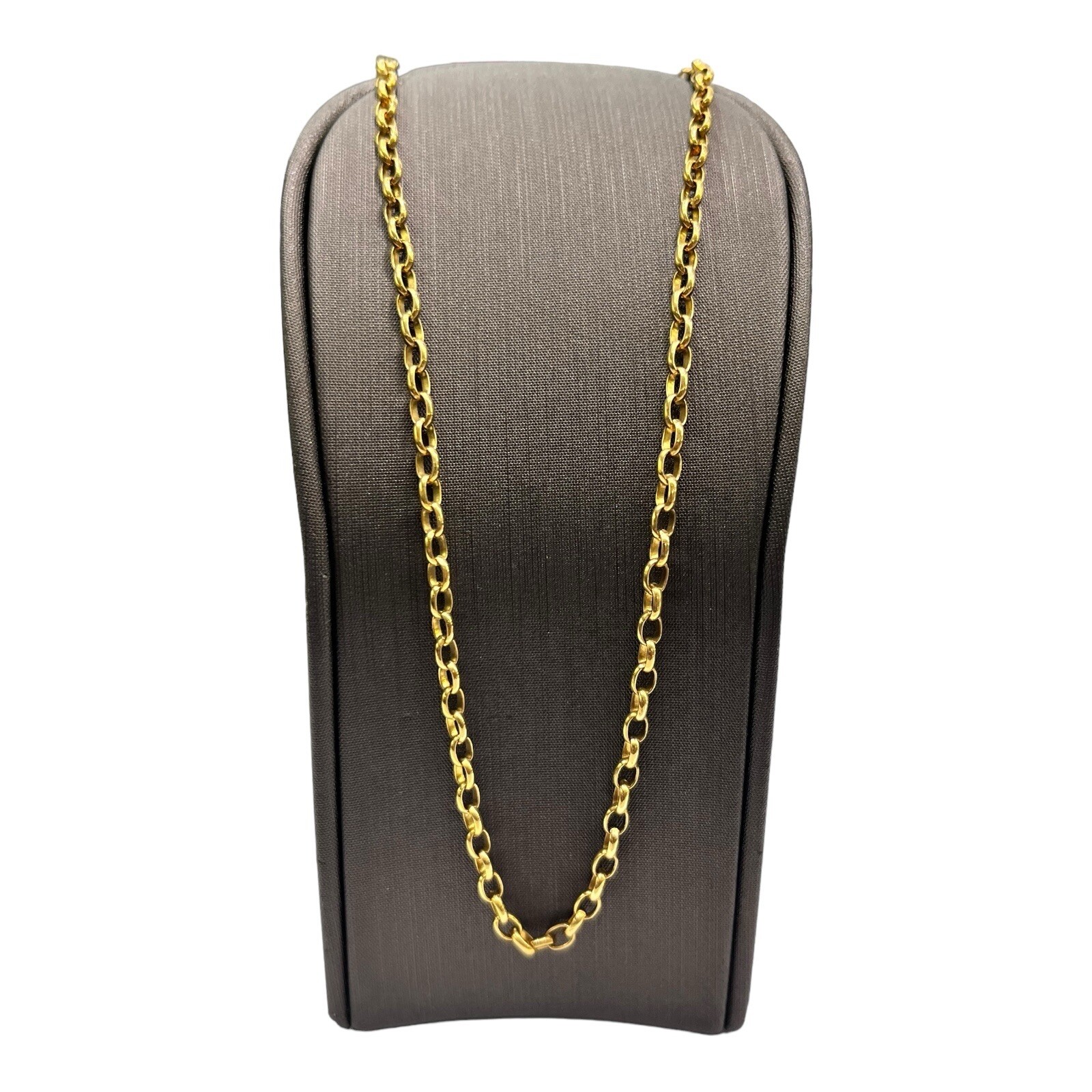 9ct 9k Yellow Gold Italian Oval Belcher Chain Necklace 9.30 Grams 51cm. New