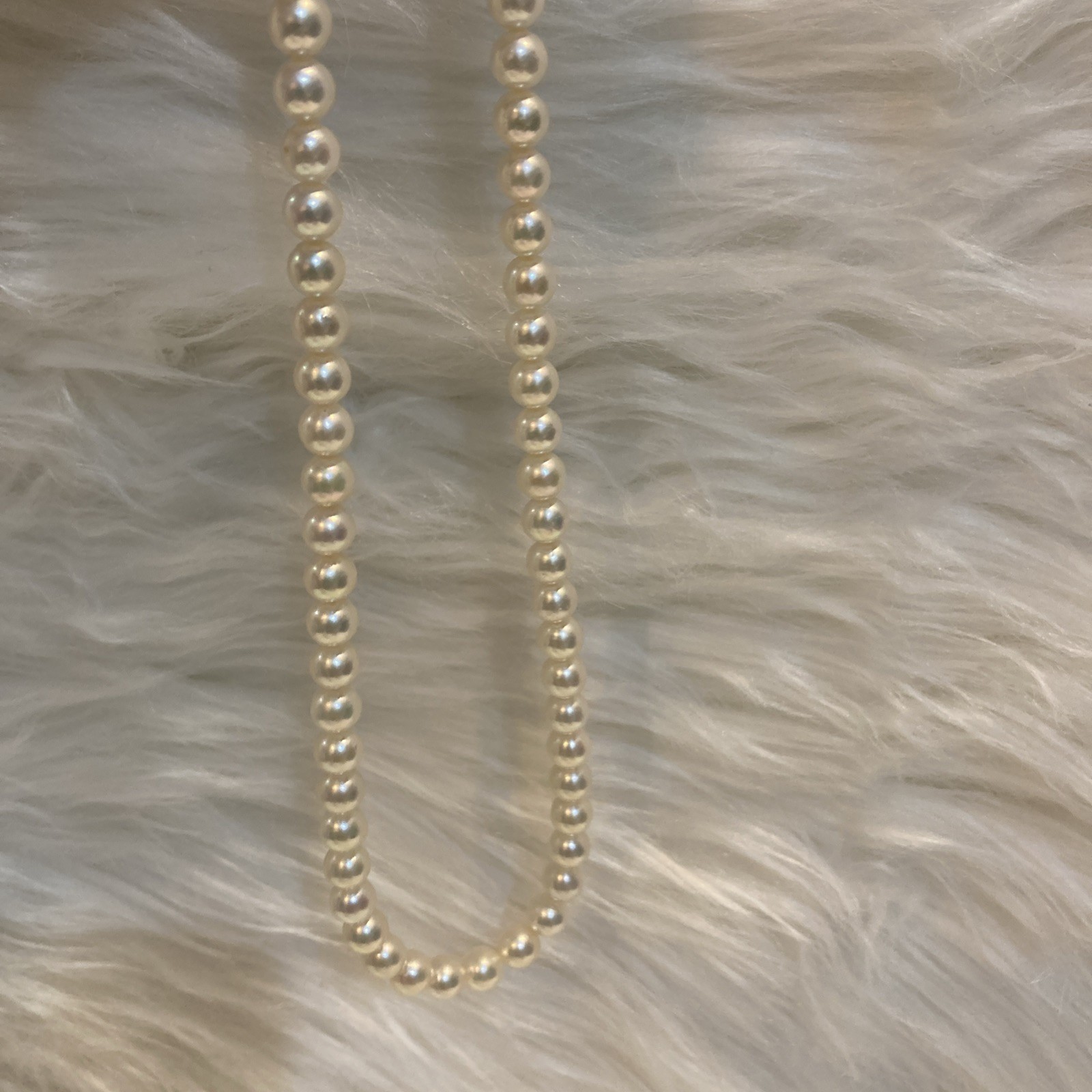 Akoya Pearl Necklace 6-6.5mm 42cm 24g Silver Clasp Excellent Japan