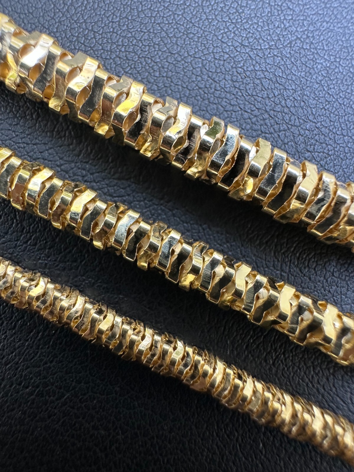 14k Gold Vermeil 925 Silver Diamond Cut Sparkle Ice Rope Chain Necklace 3-5mm