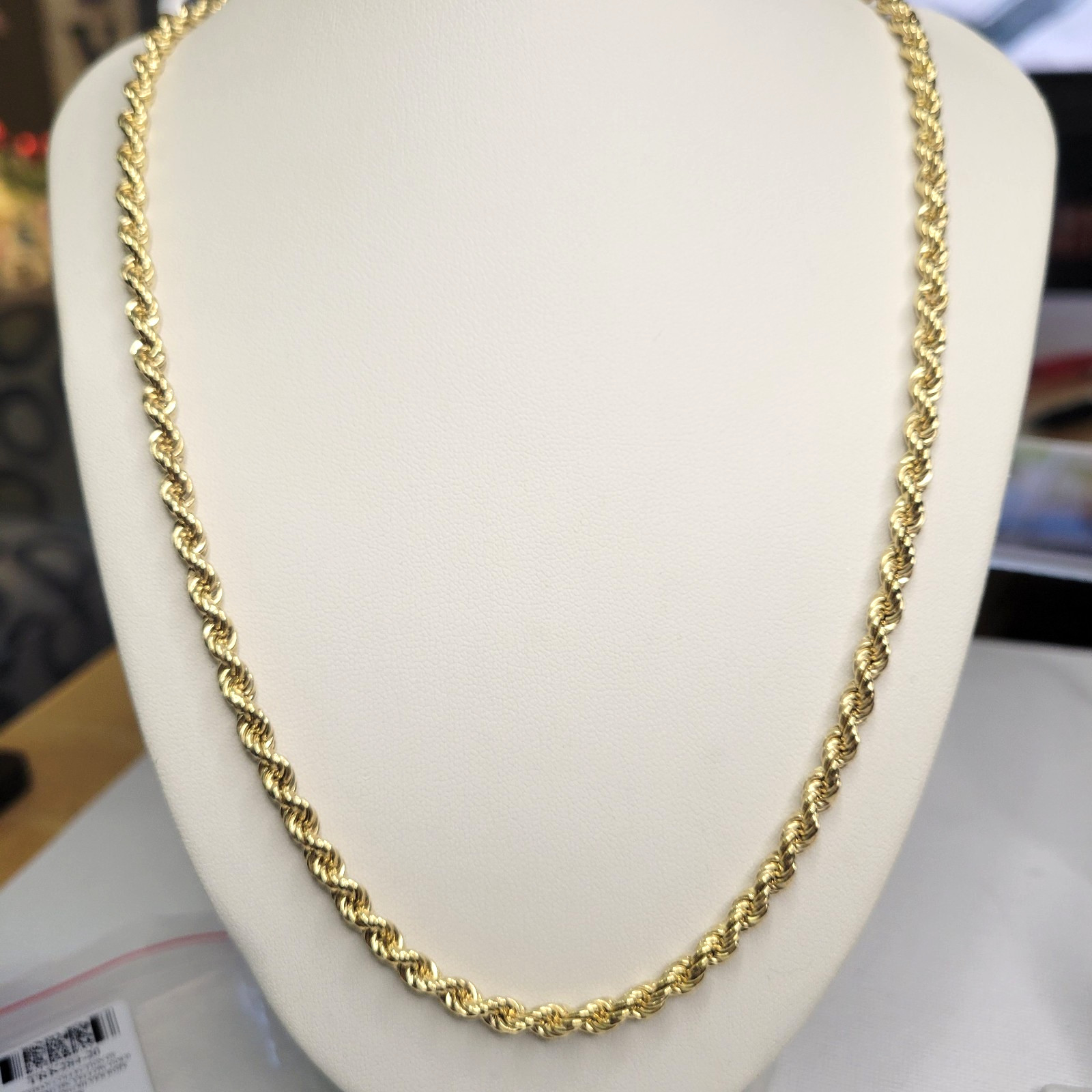 New JTV- TJR925 Artisan Turkey 18K Gold over Sterling Silver Rope Necklace 20″