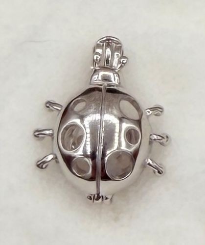 Sterling Silver Pearl Cage Pendant for Necklace Bracelet Nature Animals Insects