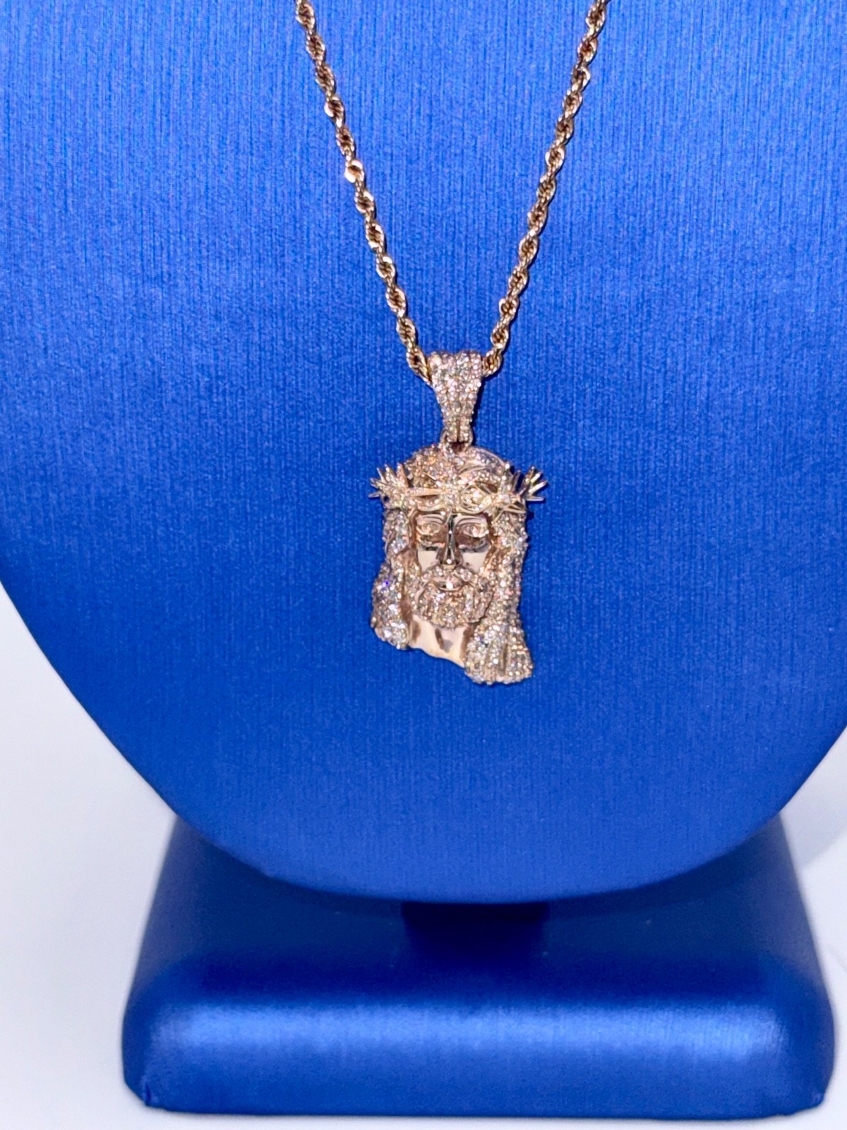 10K Gold Diamond Jesus Piece