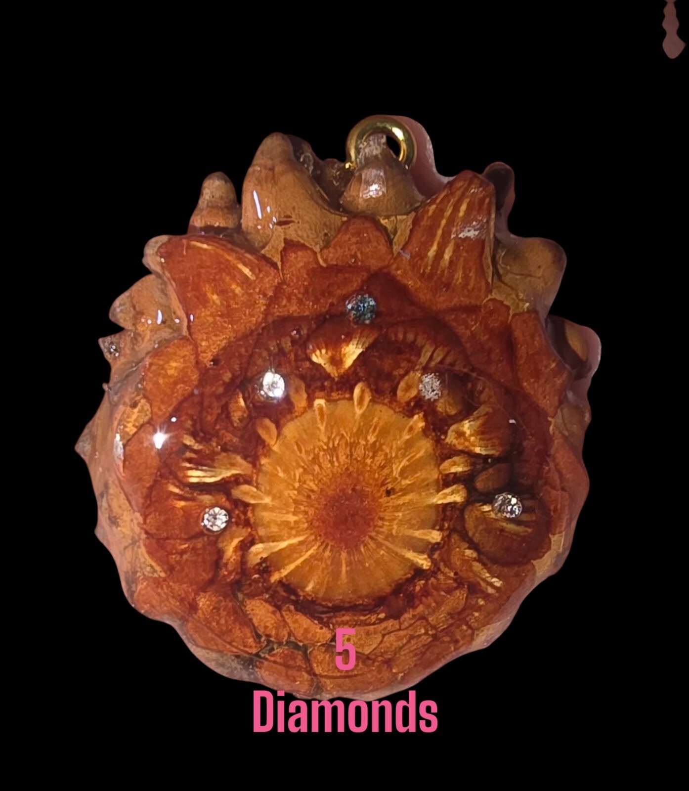 5 Diamond Knobcone Pendant