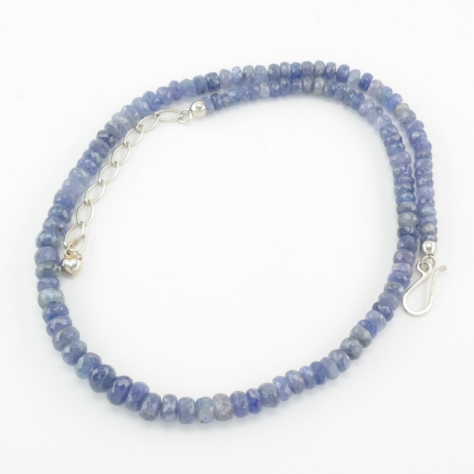 DTR Opaque Tanzanite Faceted Sterling Silver Necklace