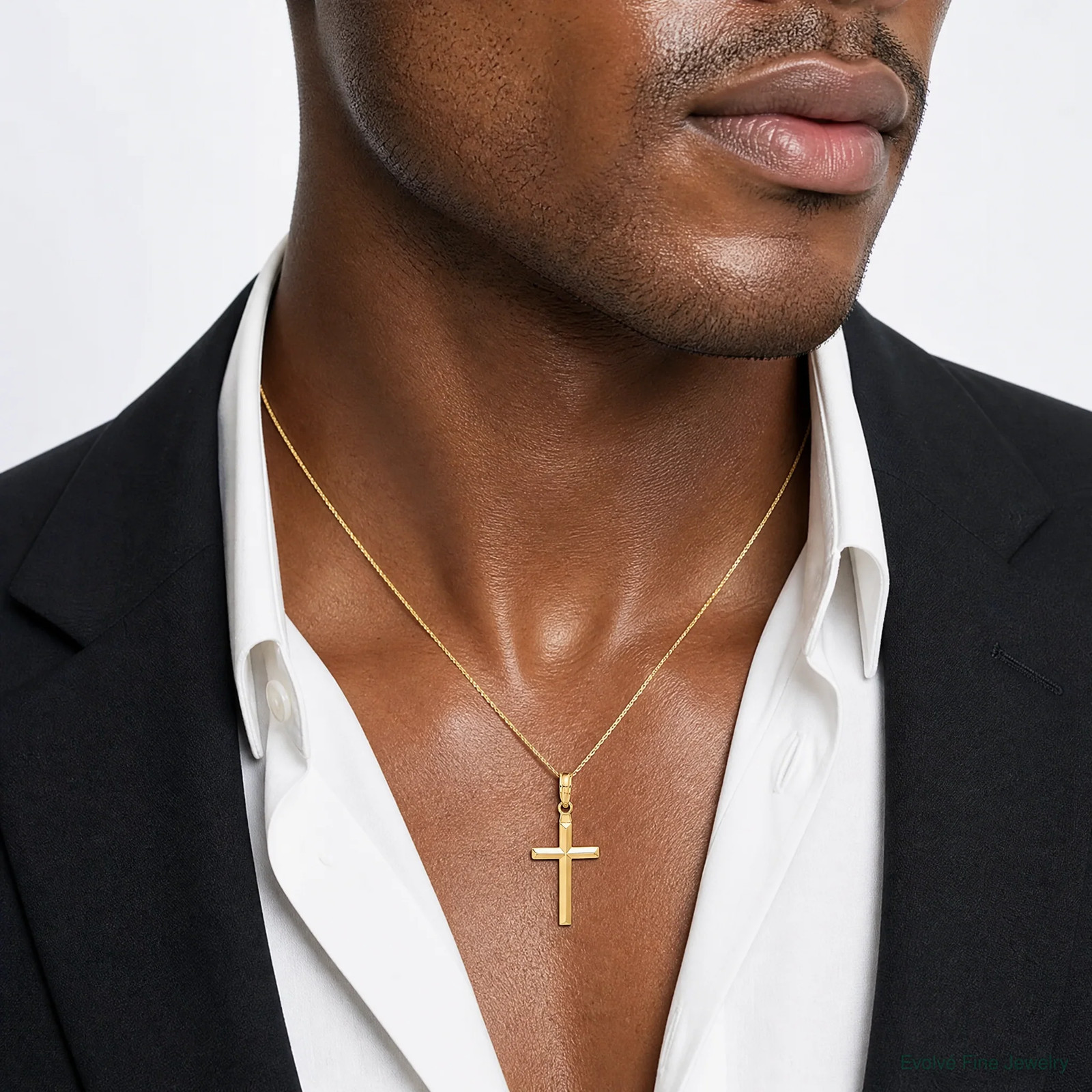 10K / 14K Yellow Gold Reversible Latin Cross Pendant