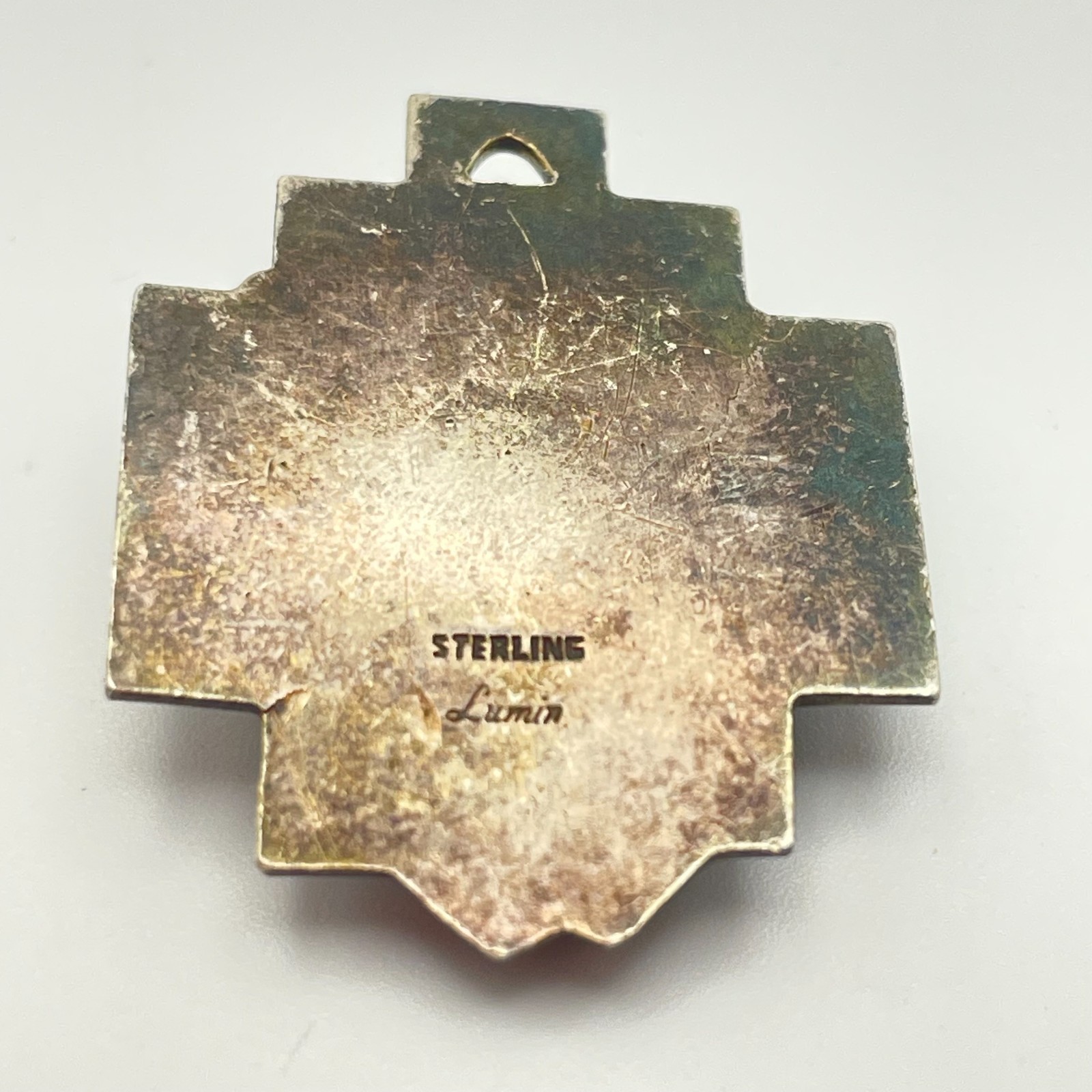 LUMIN STERLING SILVER “JESUS” PENDANT – Slightly Dented as shown in pictures