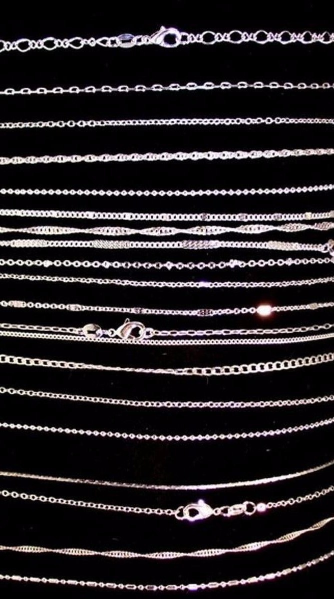 Sterling Silver .925 Neck Chains New Lightweight 18″ USA Made