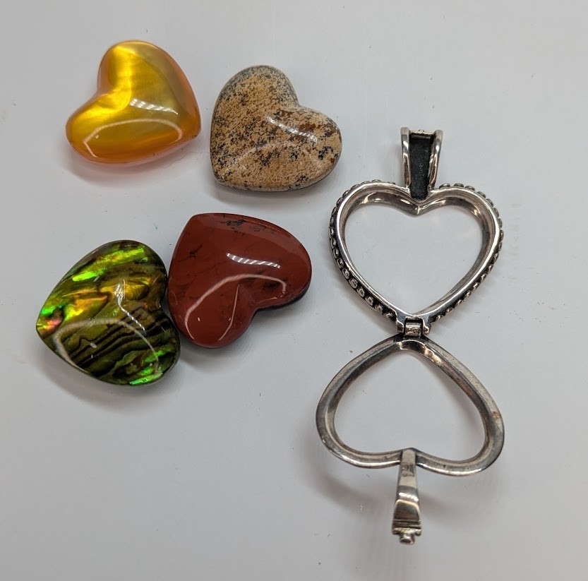 Tiger’s Eye Gemstone 925 Sterling Silver Interchangeable Pendant | 4 Heart Gems