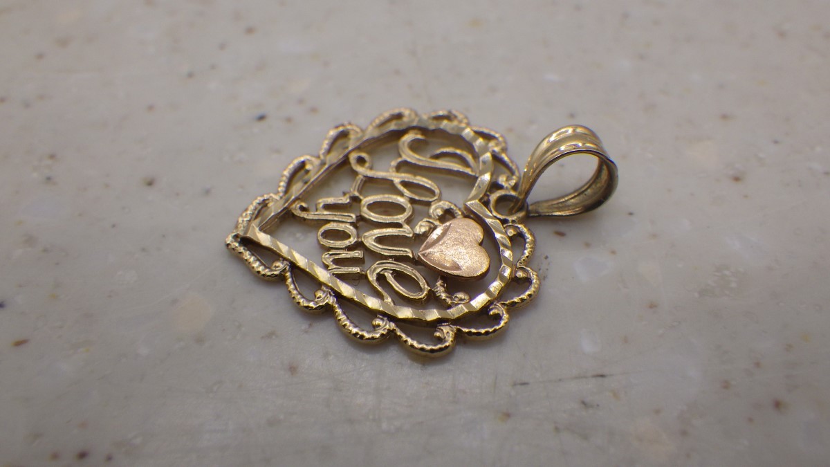 YELLOW GOLD 14K HEART PENDANT, 1.1 GRAM, 3MM BAIL, MARKED: 14K (TDY029914)