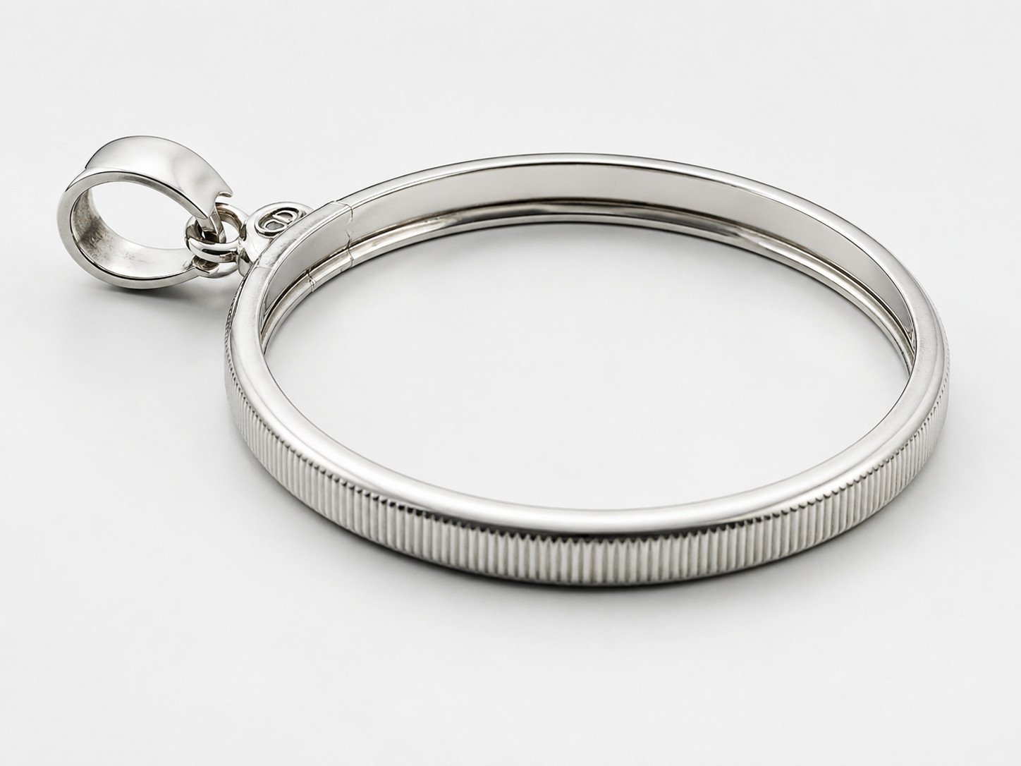38mm Sterling Silver Bezel Pendant for Morgan Silver Dollar