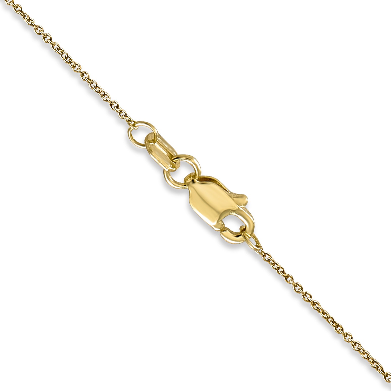 14K 9 inch .75mm Cable with Spring Ring Clasp Anklet PEN135