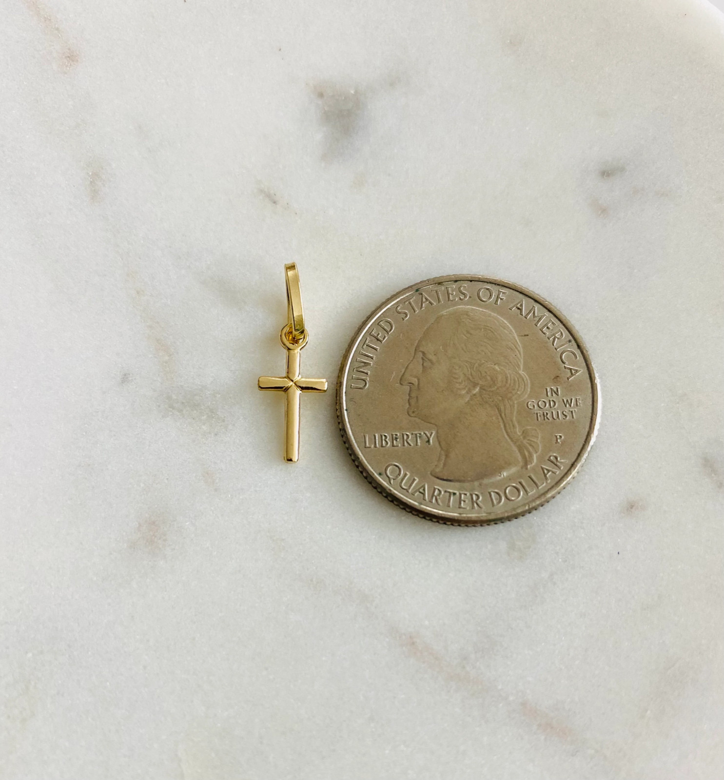 18K GOLD FILLED CARAVACA CROSS PENDANT / GOLD FILLED DIJE DE CARAVACA CRUZ – P94