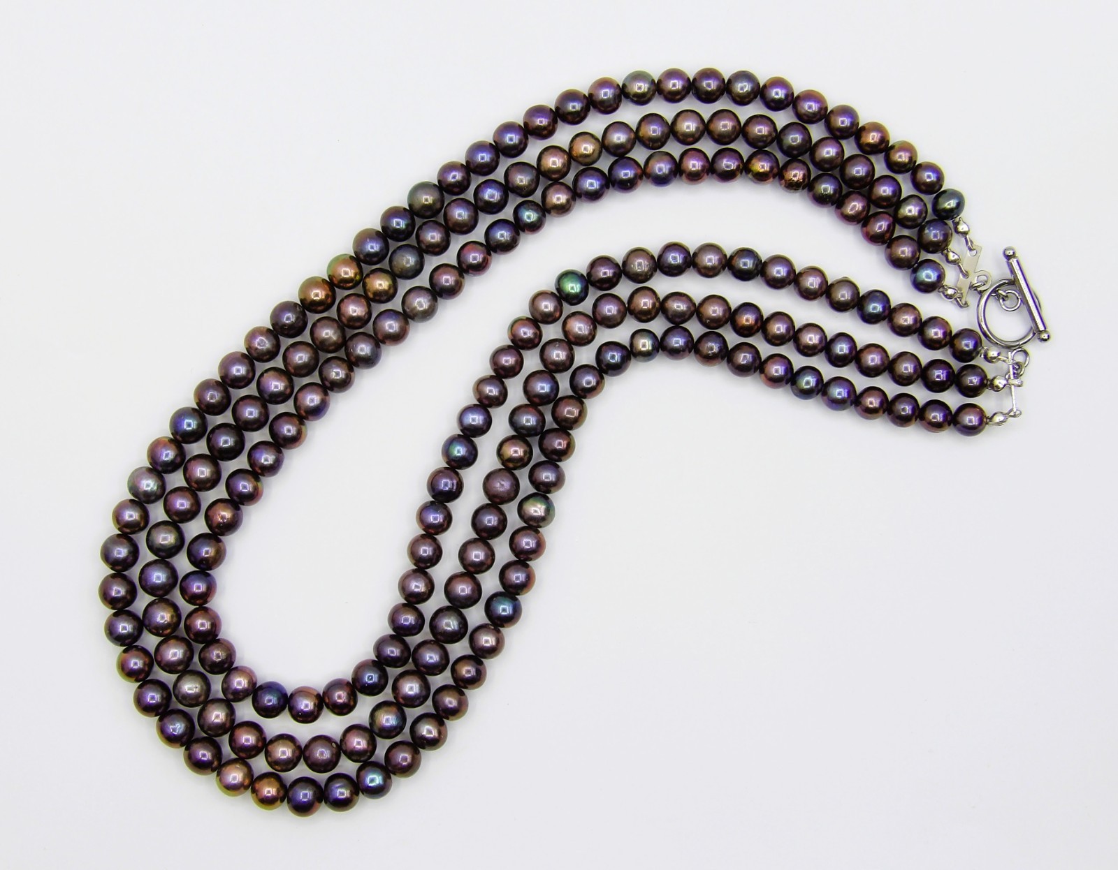 20 inches long Dark Potato Layered Genuine Freshwater Pearl Necklace NK971
