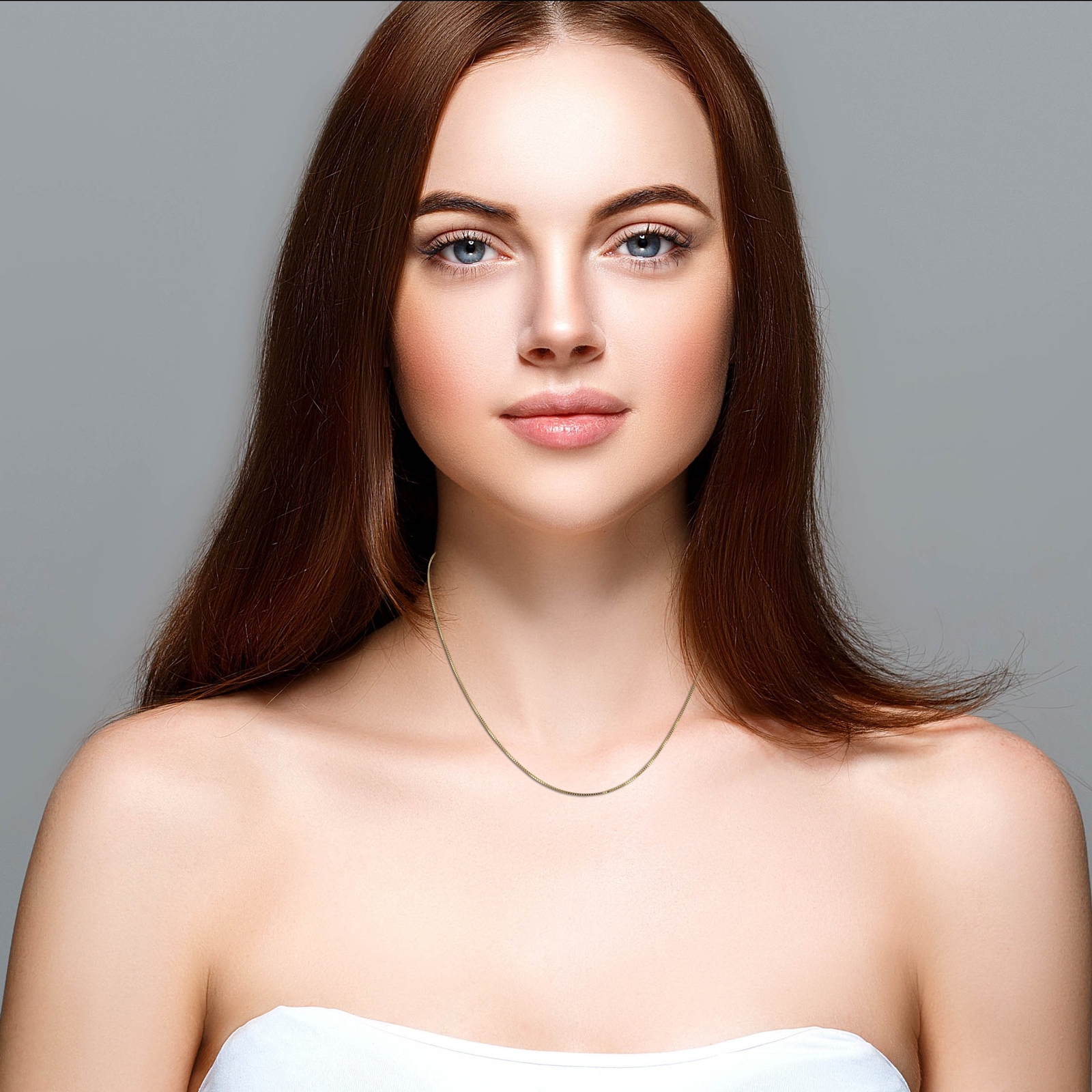 14K Gold Plated Over 925 Sterling Silver 1mm Box Chain Necklace 925