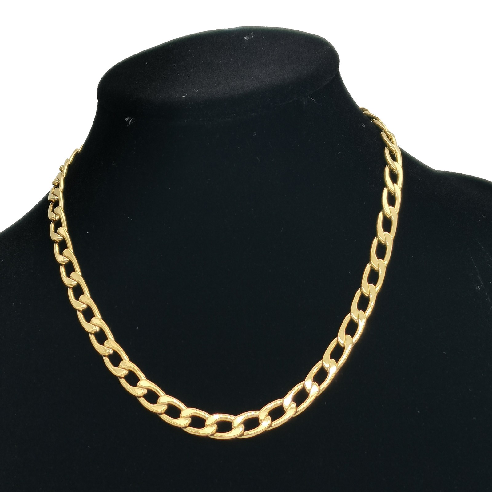 Genuine 18K Yellow Gold Filled Nickel/Lead-Free 14″+2″ 6mm Choker Chain Necklace