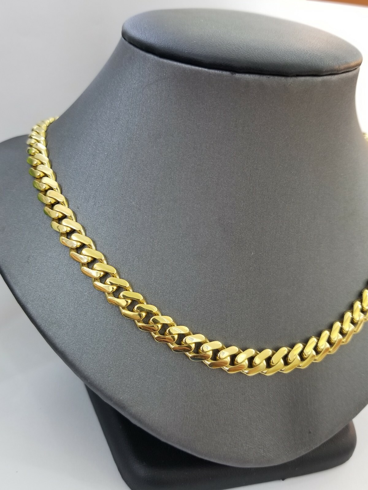 REAL 10k Gold Royal Miami Cuban Chain 6mm Monaco Necklace 18″-24″ 10kt yellow Gd