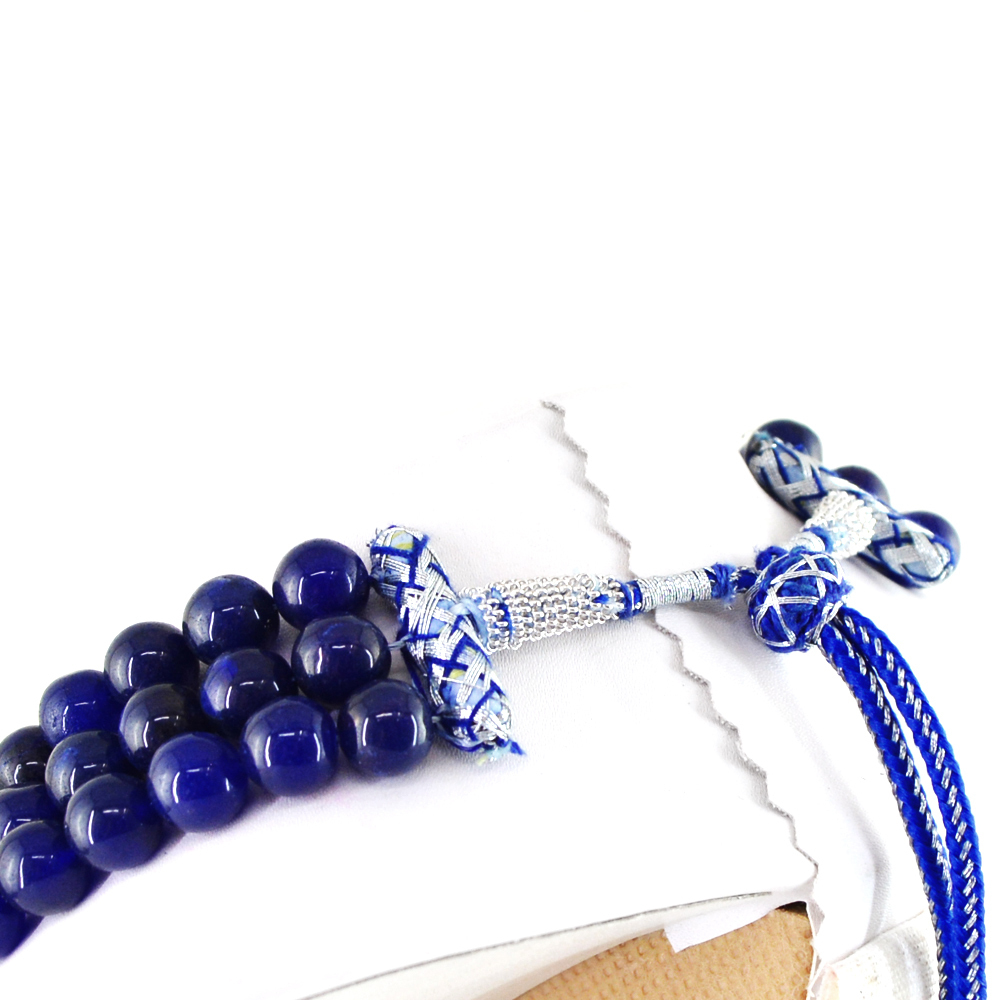 833.50 CTS EARTH MINED 3 LINE RICH BLUE SAPPHIRE ROUND SHAPE BEADS NECKLACE