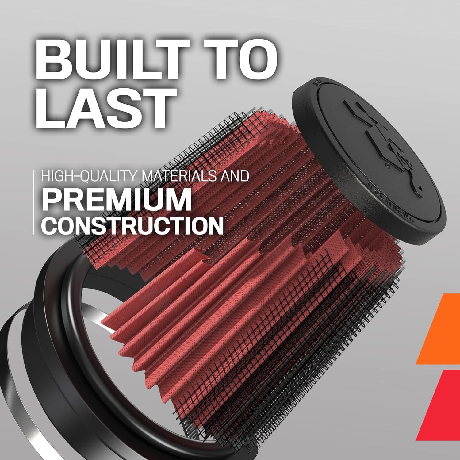 K&N High-Flow Original Lifetime Universal Clamp-On Air Filter High Performance