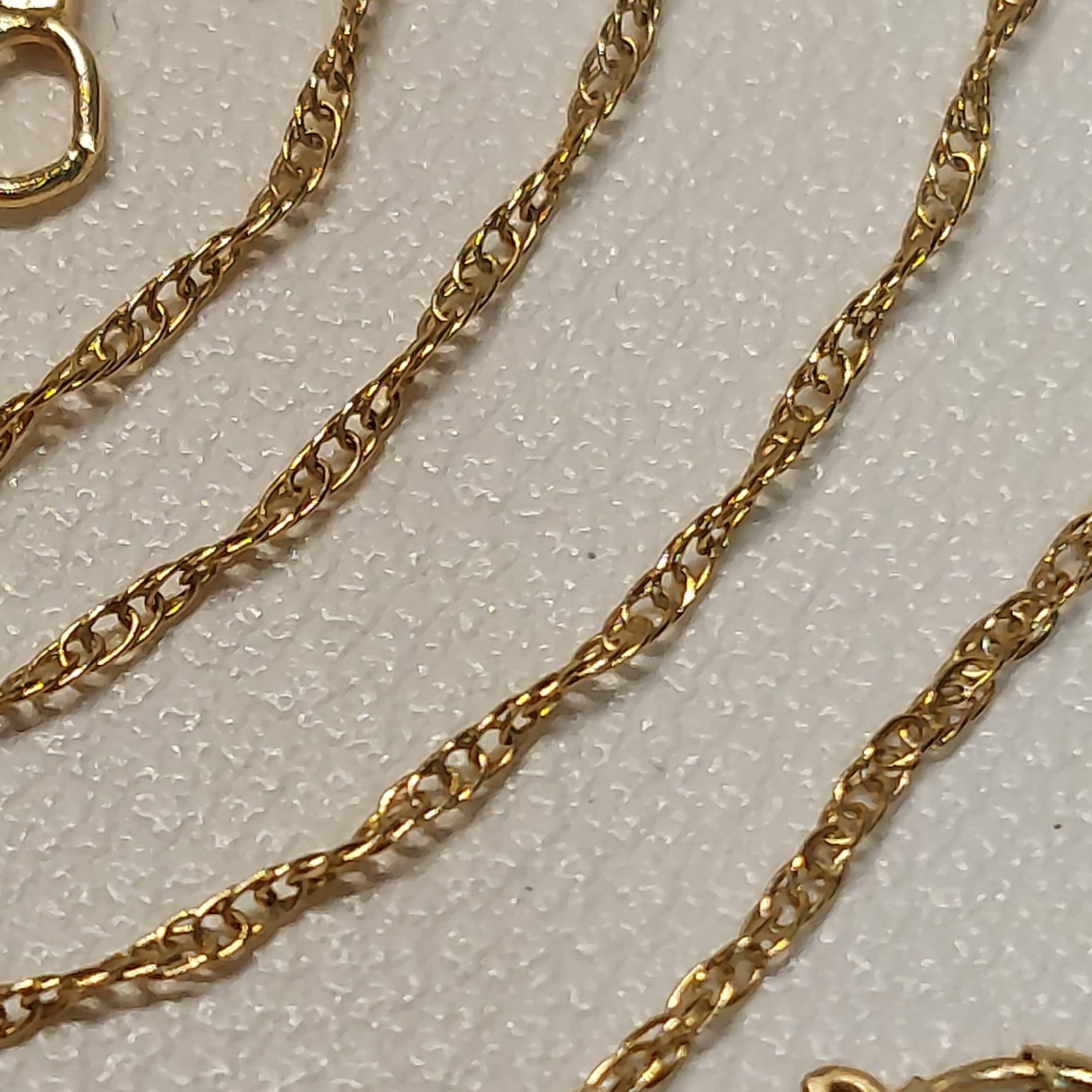 1.22g 14K Gold Beaded Station Necklace Minimalist Ball Chain Necklace 24.4 in