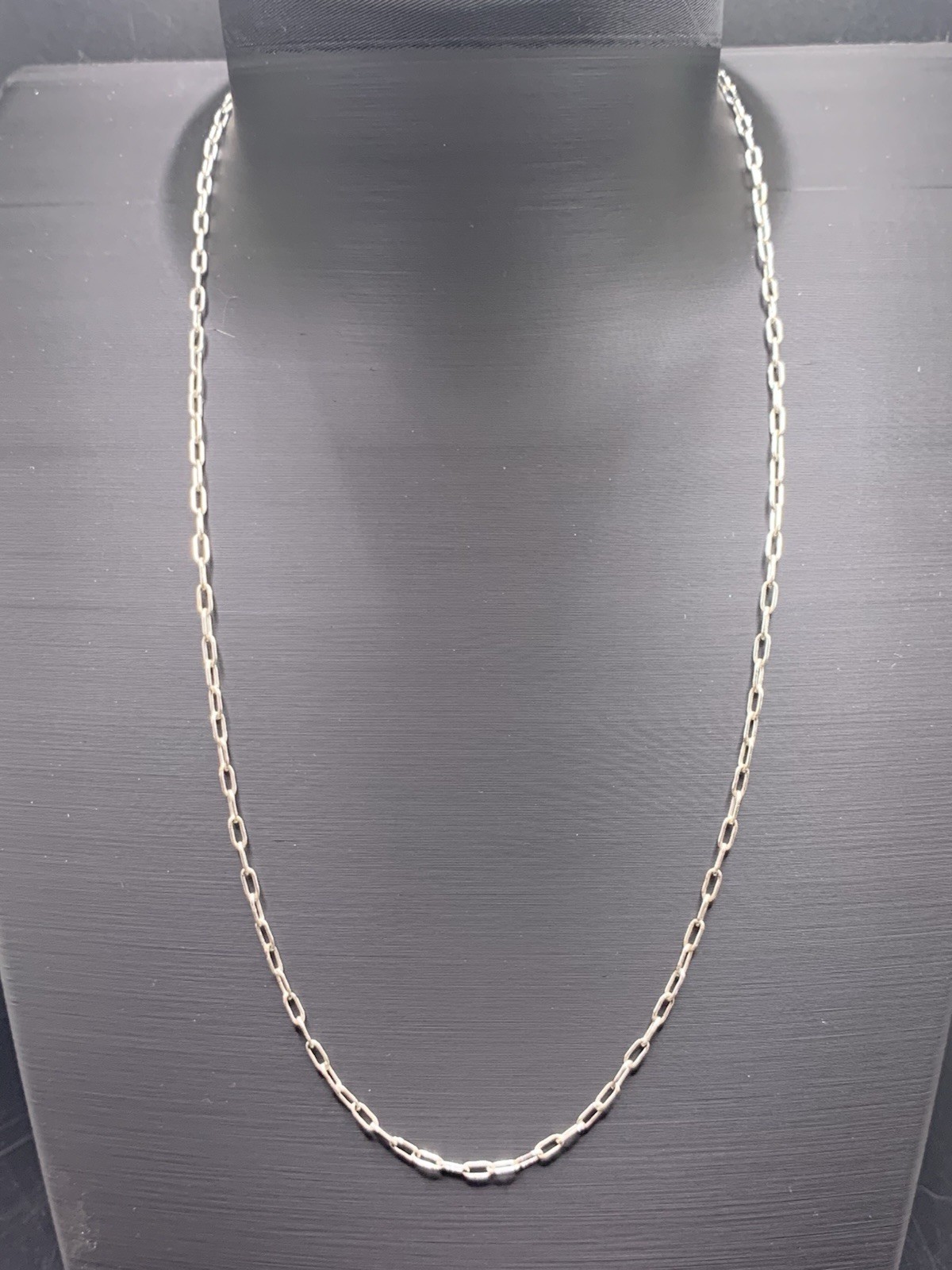 Sterling Silver925 2.3mm 20” Paper clip Chain Necklace