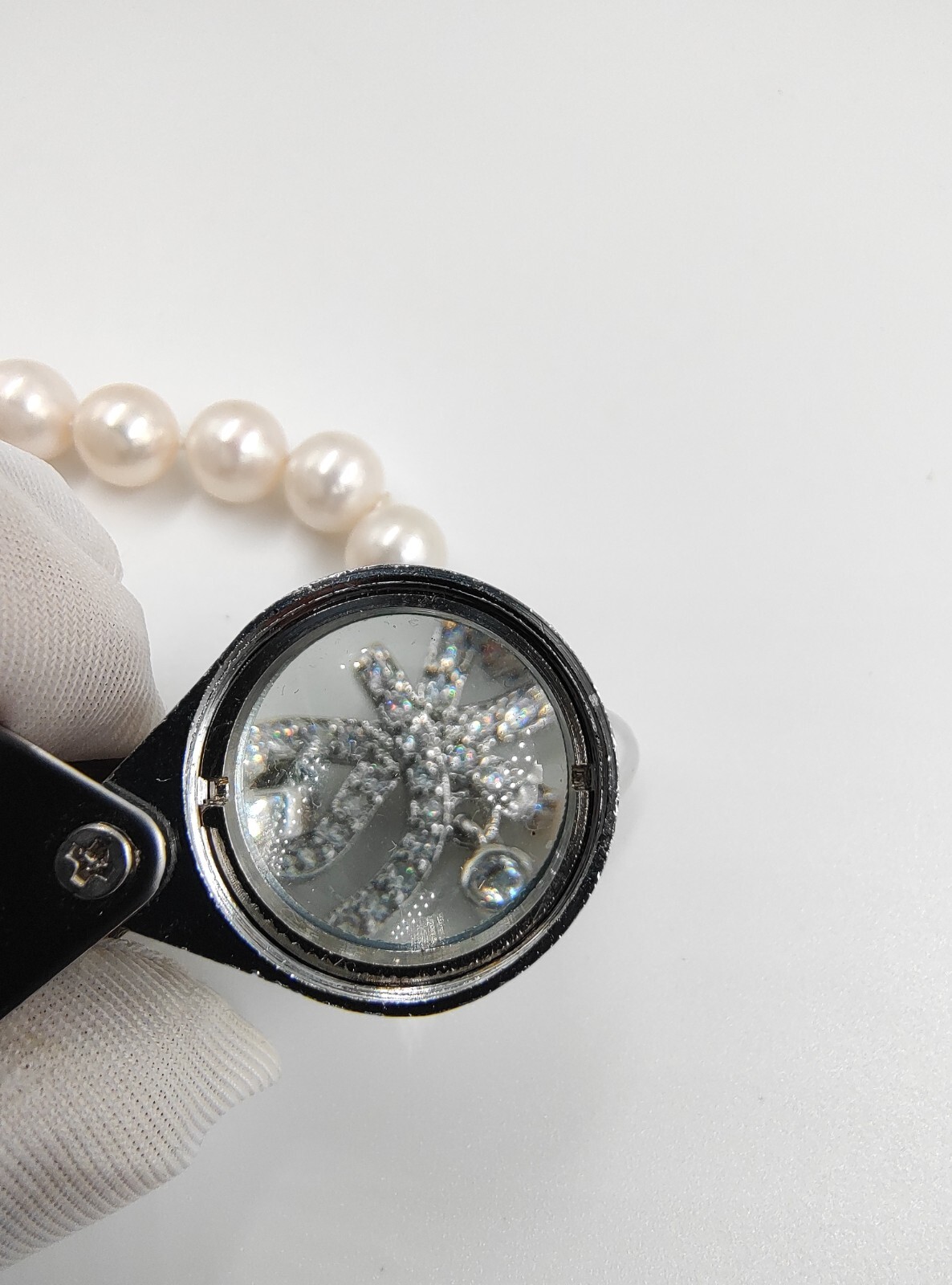 Genuine 30″ Super Luster White Natural Seawater 9mm Pearl Necklace 950 Platinum