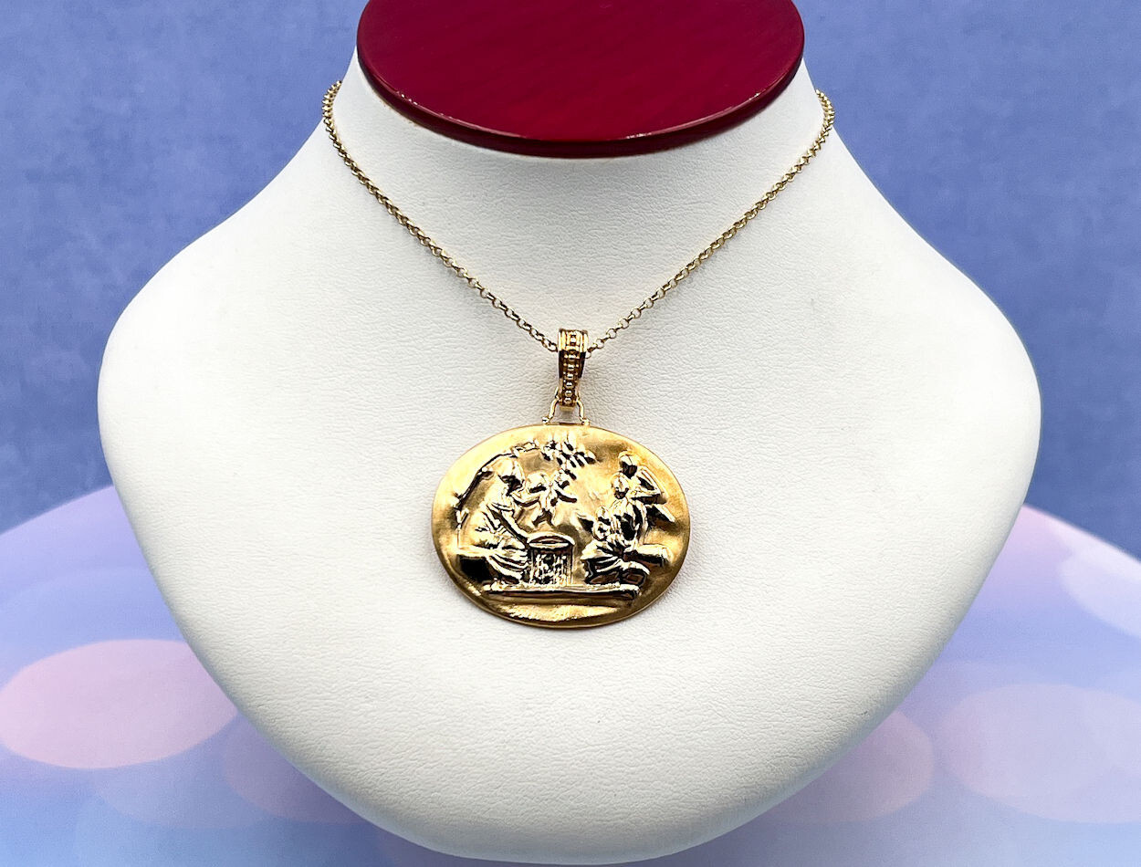 TAGLIAMONTE (2171P) 925/YGP Cameo Enhancer Pendant*Tribute to Maternity*Reg.$200